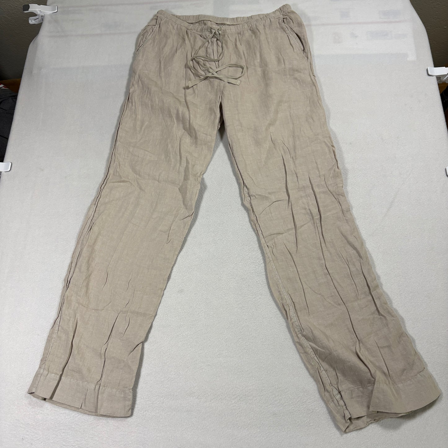 Velvet By Jenny Graham Linen Pants Womens Small Beige Lightweight Casual Summer