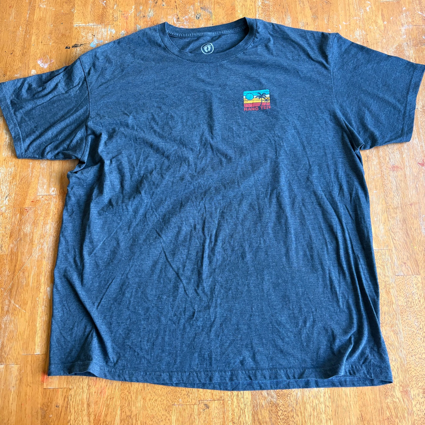 Hang Ten T Shirt Mens XL Vintage Surf Graphic Retro Streetwear Blue Tee Y2K Fits