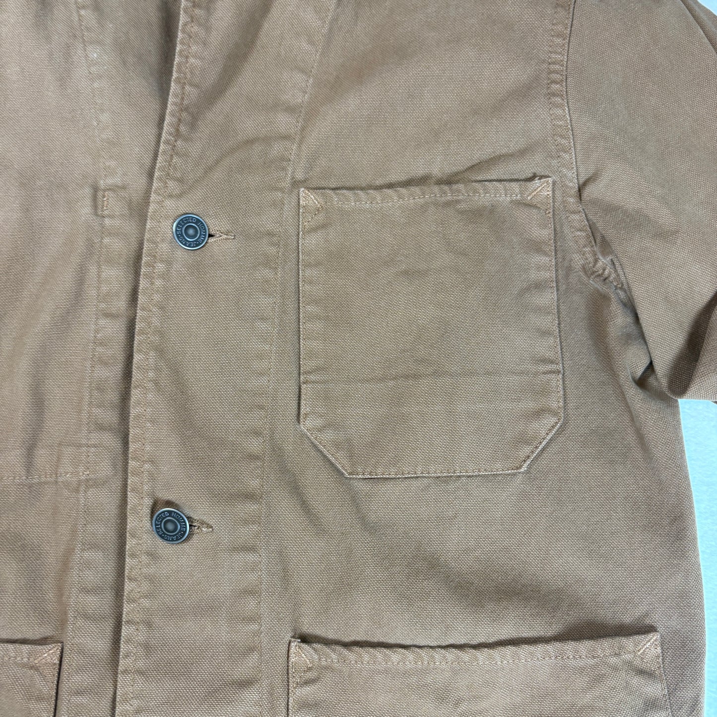 Bestseller Jacket Men’s Brown Workwear Chore Coat Utility Cotton Canvas Medium