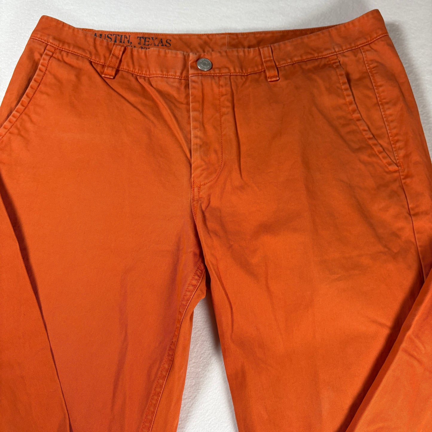 Bonobos Pants Men’s 34x34 Orange Straight Fit Chinos Casual Dress Cotton