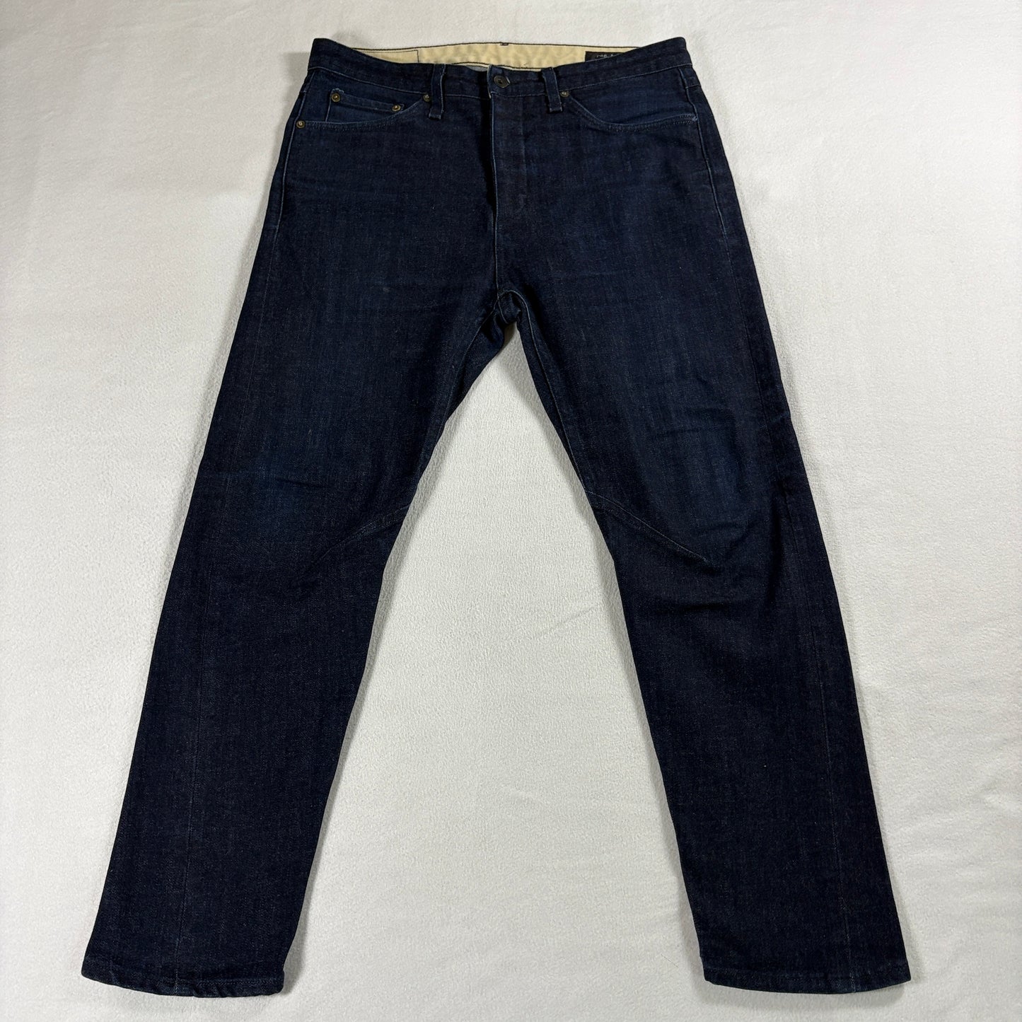 Rag & Bone Slim Straight Jeans Dark Wash Tag 32 Fits Like 34 X 27 Premium USA