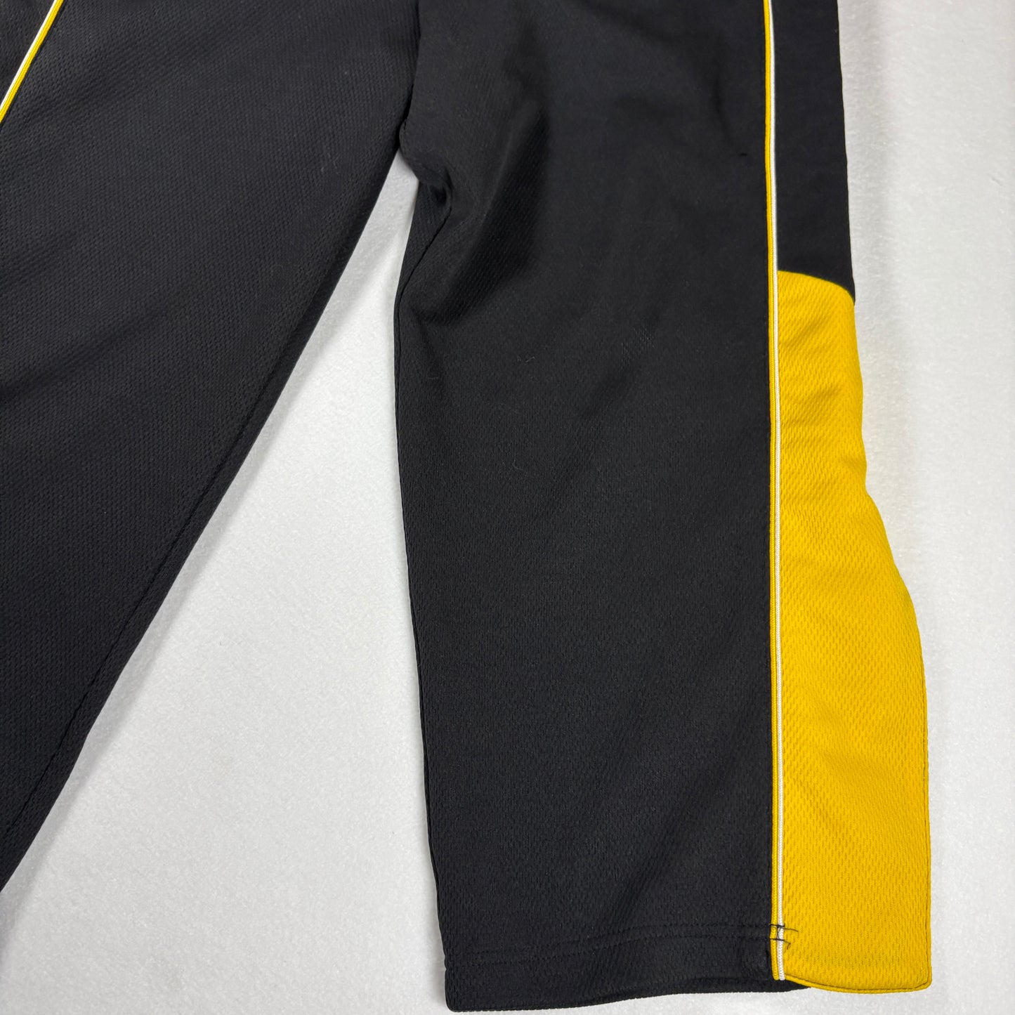 AND1 Pants Youth L 14–16 Tearaway Snap Black Yellow Basketball Warm Up Athletic