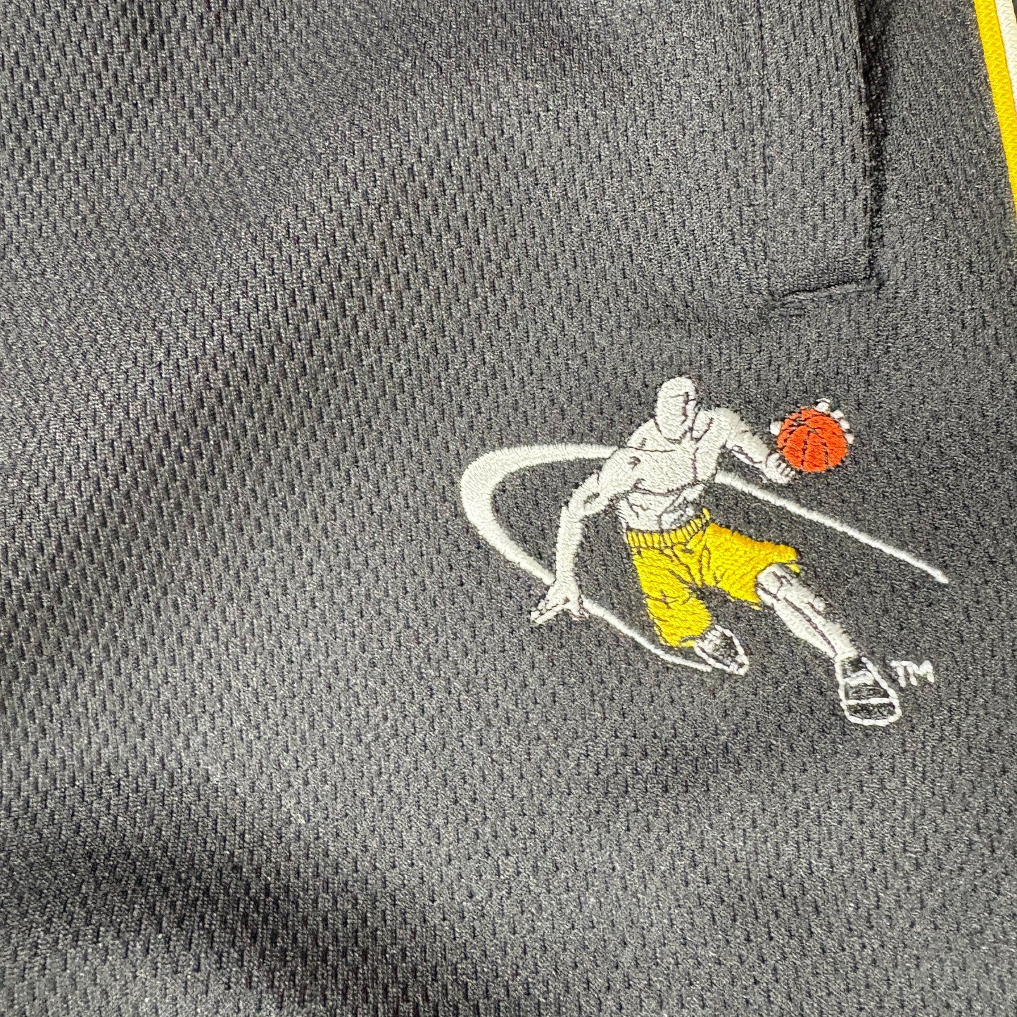 AND1 Pants Youth L 14–16 Tearaway Snap Black Yellow Basketball Warm Up Athletic