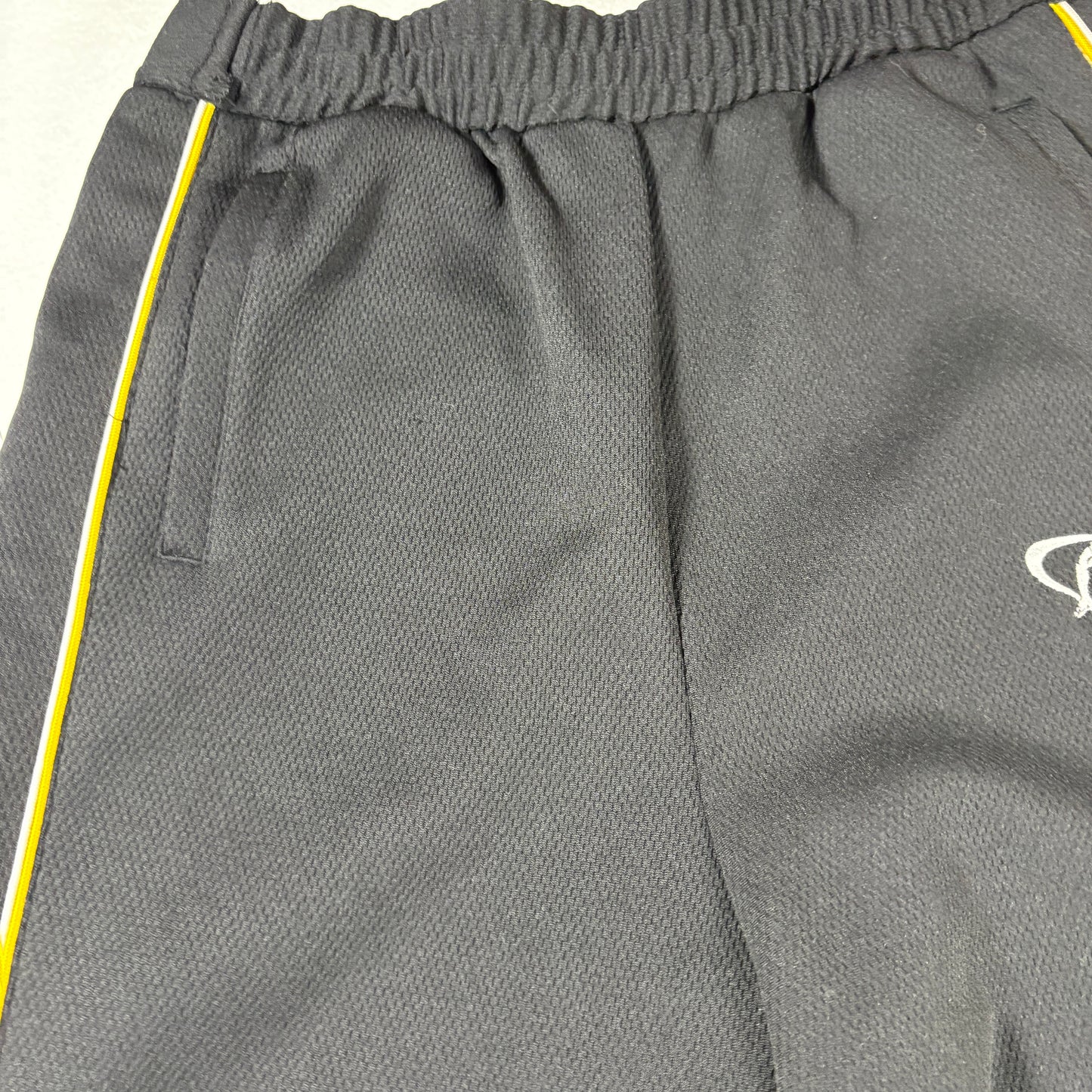 AND1 Pants Youth L 14–16 Tearaway Snap Black Yellow Basketball Warm Up Athletic