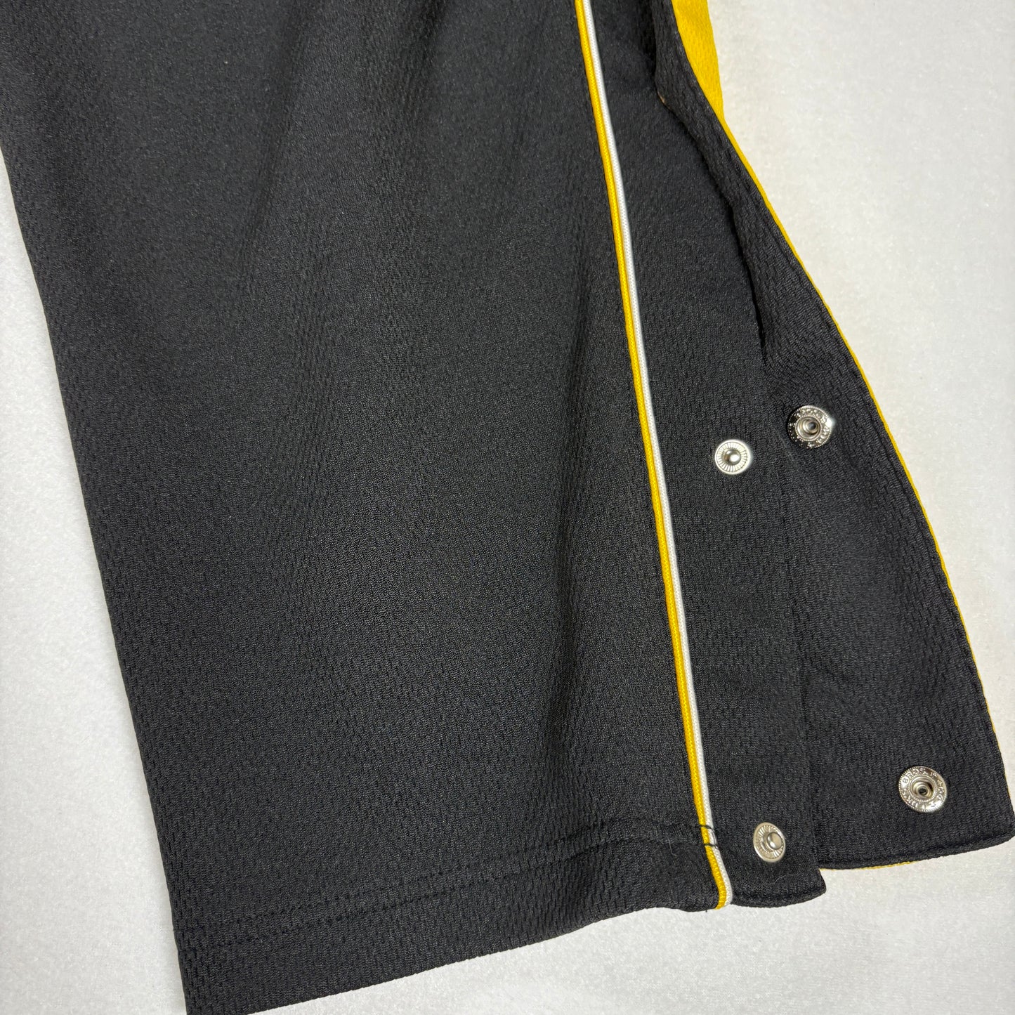AND1 Pants Youth L 14–16 Tearaway Snap Black Yellow Basketball Warm Up Athletic