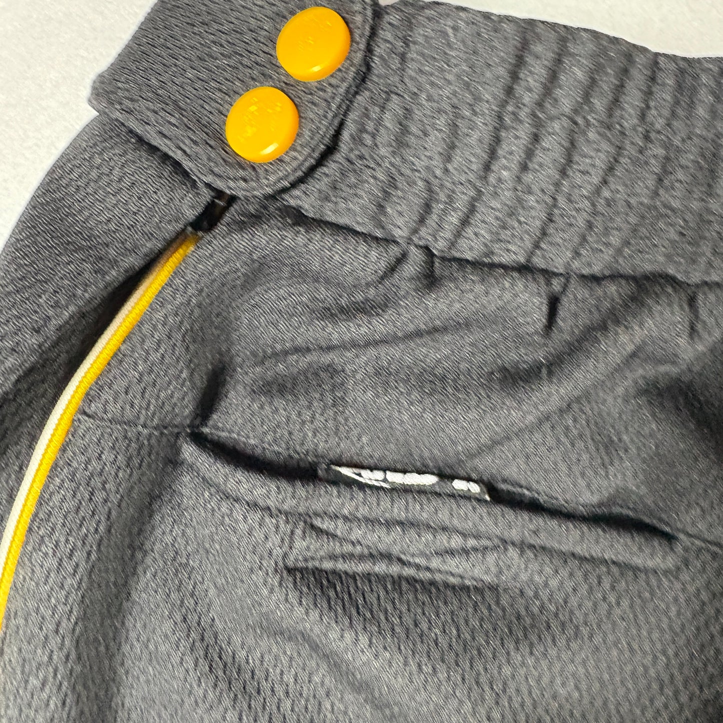 AND1 Pants Youth L 14–16 Tearaway Snap Black Yellow Basketball Warm Up Athletic