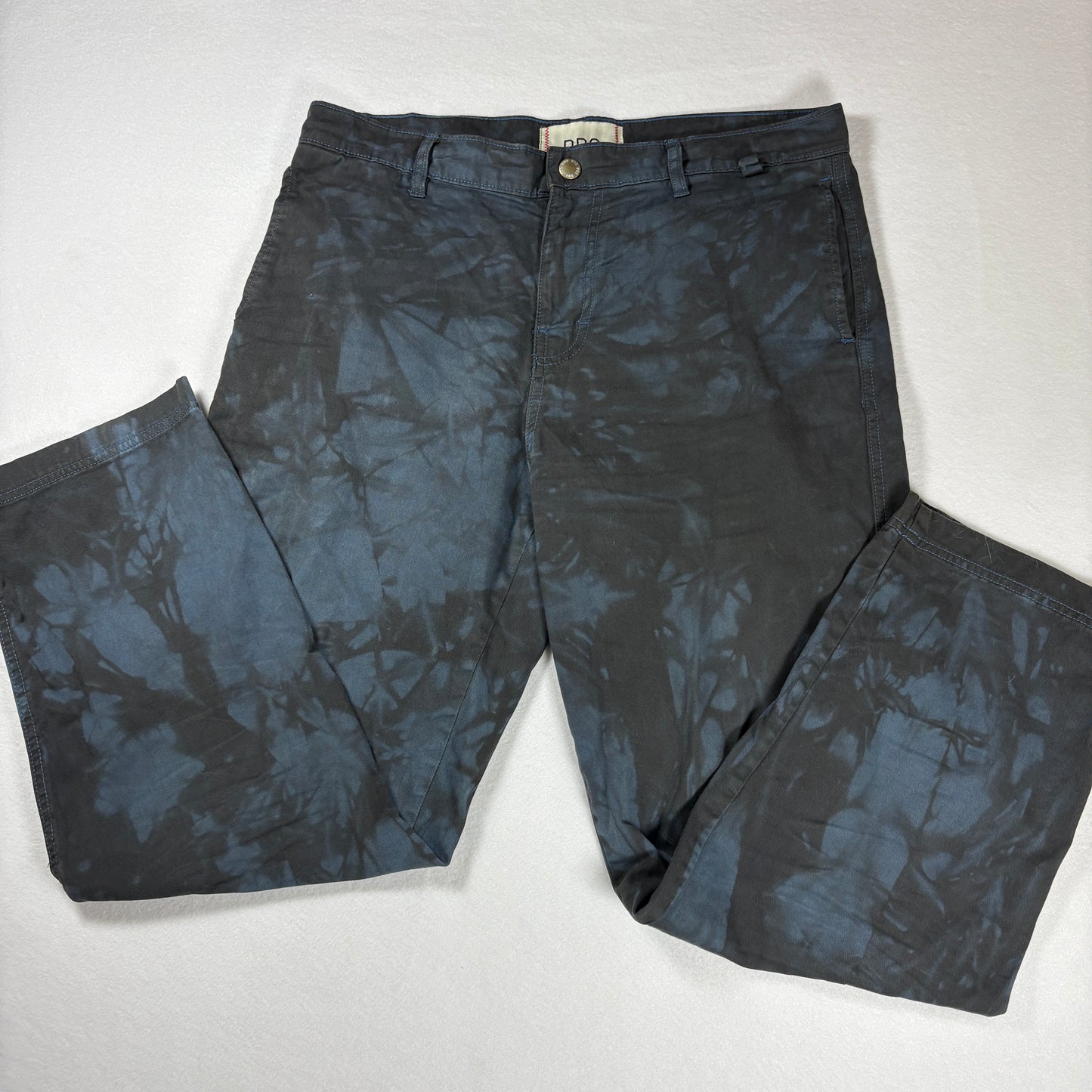 BDG Pants Mens 32x32 Tie Dye Black Blue Chino Casual Streetwear Urban Outfit