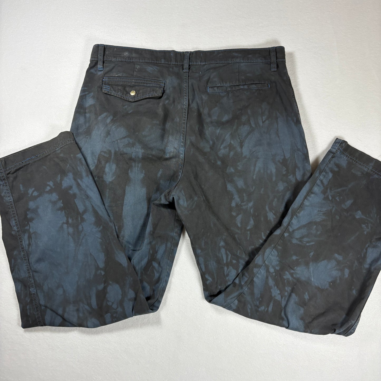 BDG Pants Mens 32x32 Tie Dye Black Blue Chino Casual Streetwear Urban Outfit
