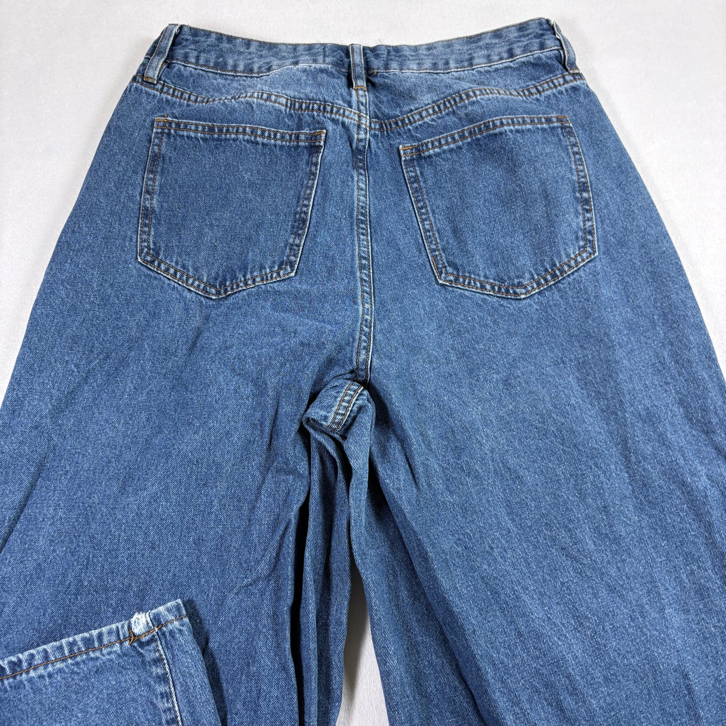 Fashion Nova Womens Jeans Size 11 Blue Denim Baggy Wide Leg Y2K 90s Grunge