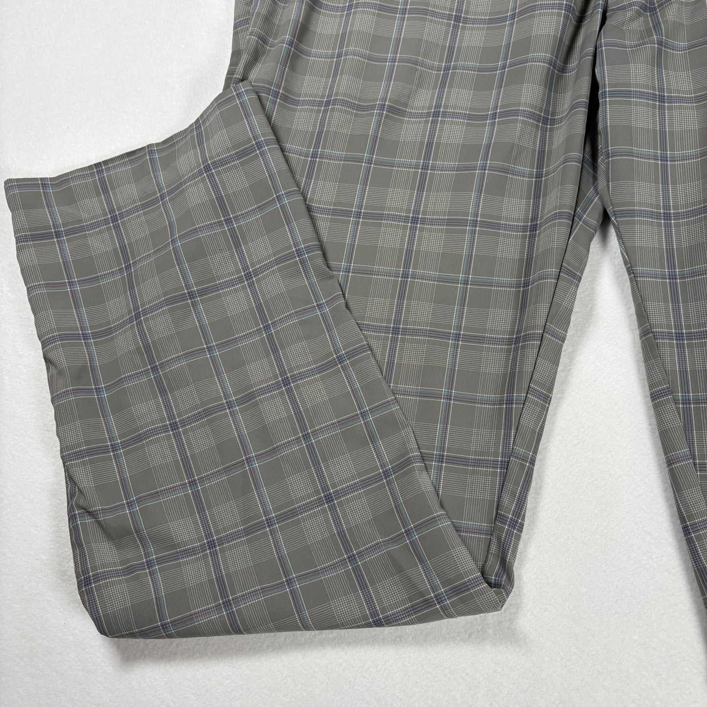 Puma Pants Mens 36x32 Plaid Gray Golf Casual Lifestyle Stretch Comfort Trousers