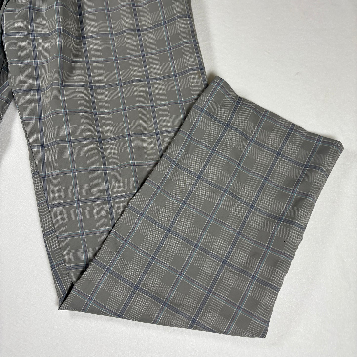 Puma Pants Mens 36x32 Plaid Gray Golf Casual Lifestyle Stretch Comfort Trousers