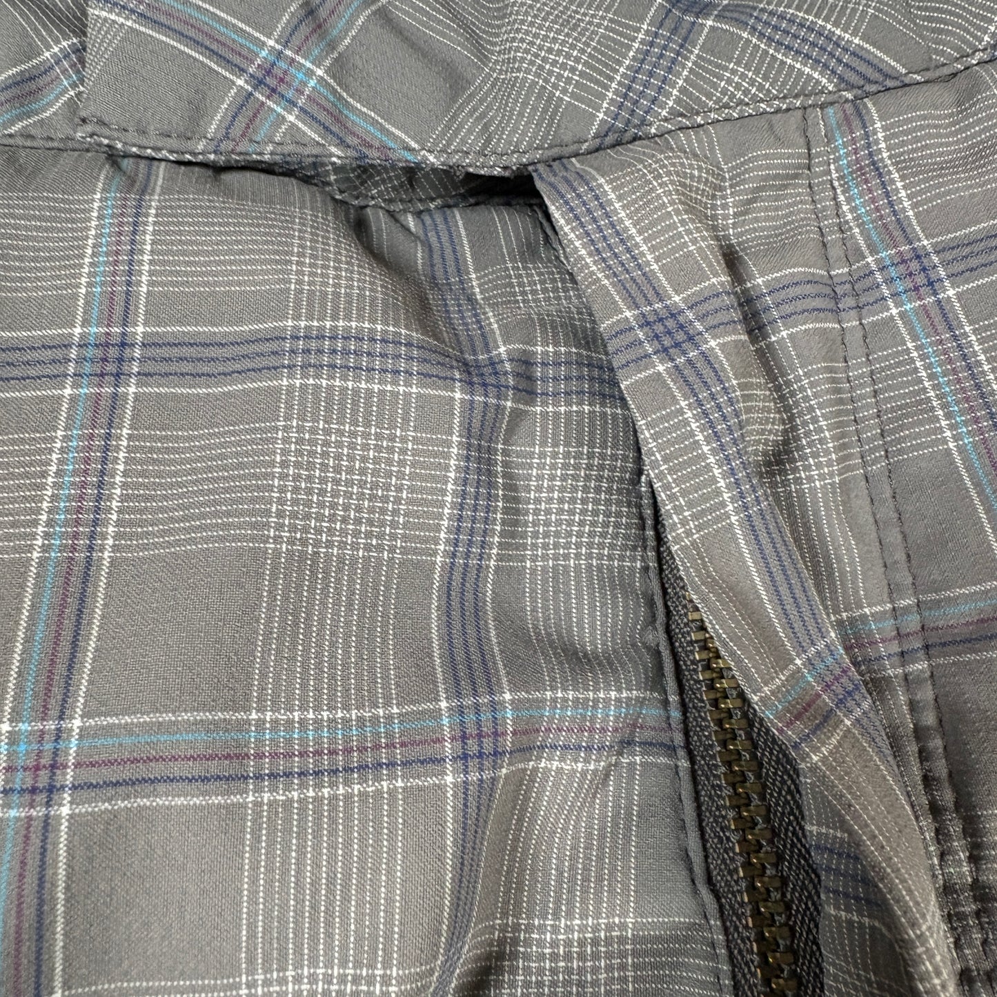 Puma Pants Mens 36x32 Plaid Gray Golf Casual Lifestyle Stretch Comfort Trousers