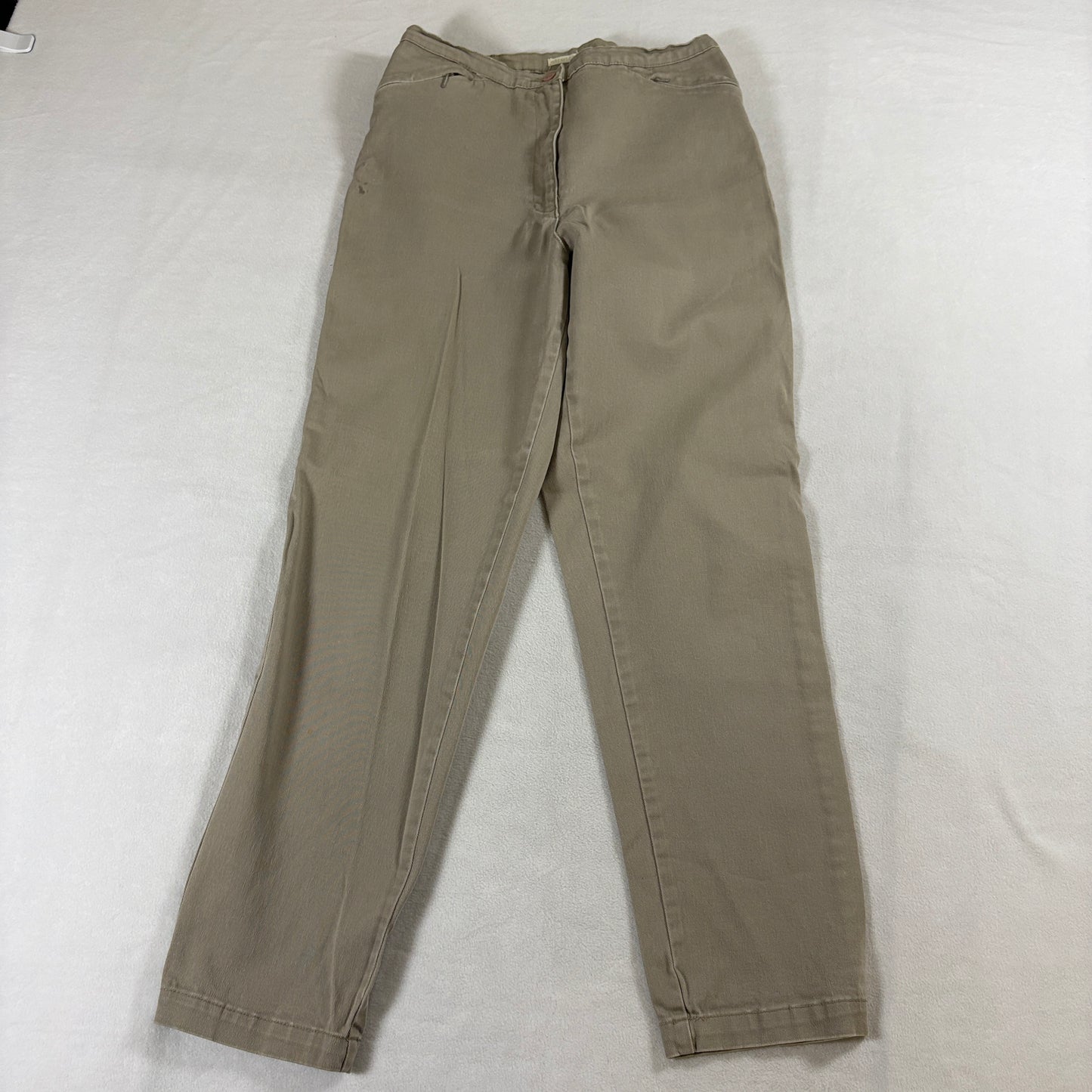 Vintage Straight Leg Pants Minimal Workwear Khaki Cotton Gin 11 Fits Like 28 X28