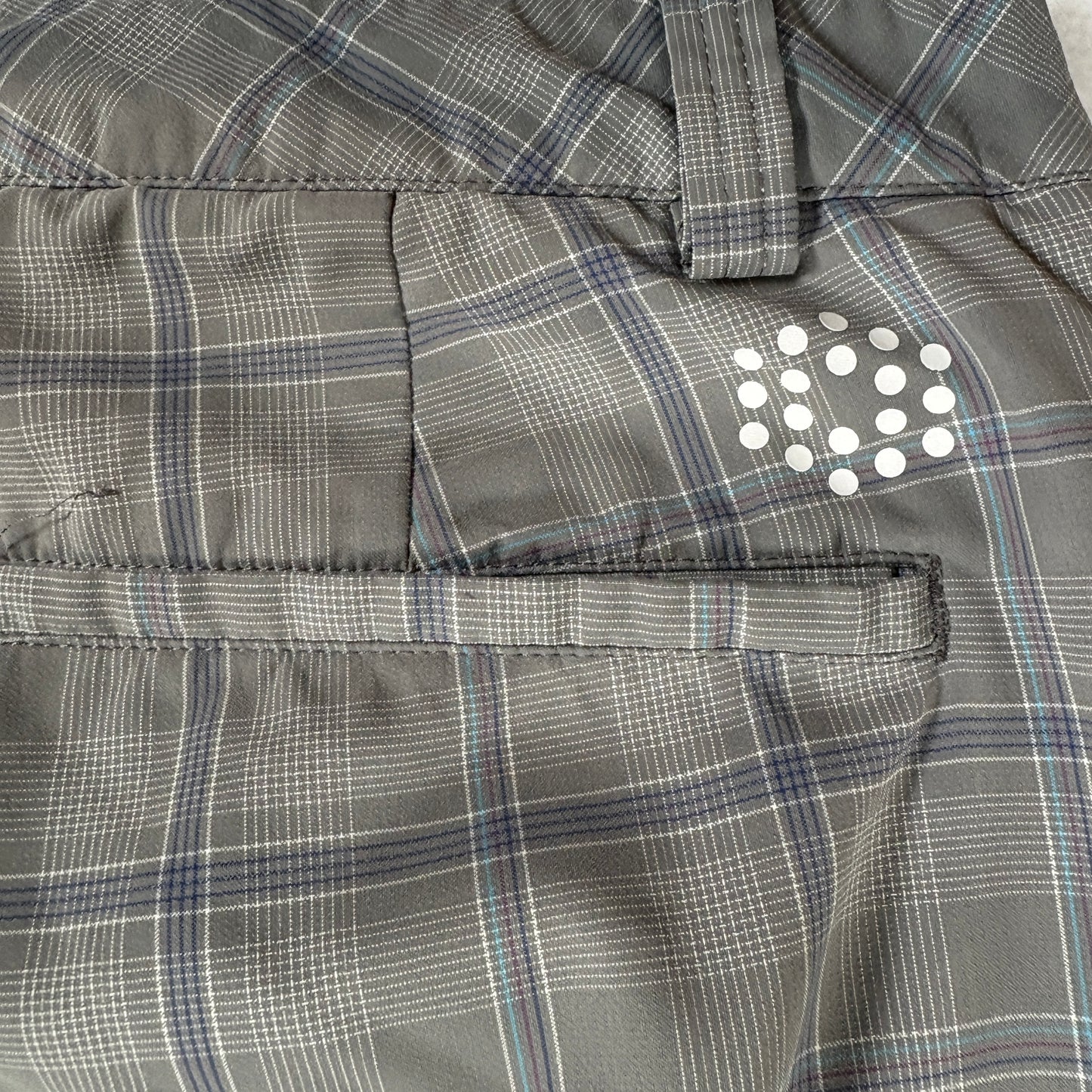Puma Pants Mens 36x32 Plaid Gray Golf Casual Lifestyle Stretch Comfort Trousers