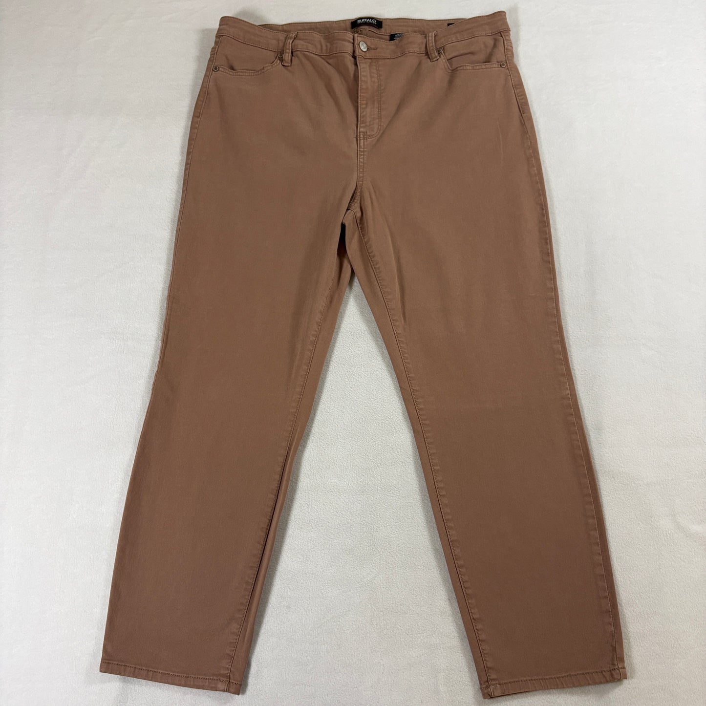 Skinny Stretch Pants High Rise Ankle Brown Buffalo 36x26 Slim Workwear Casual