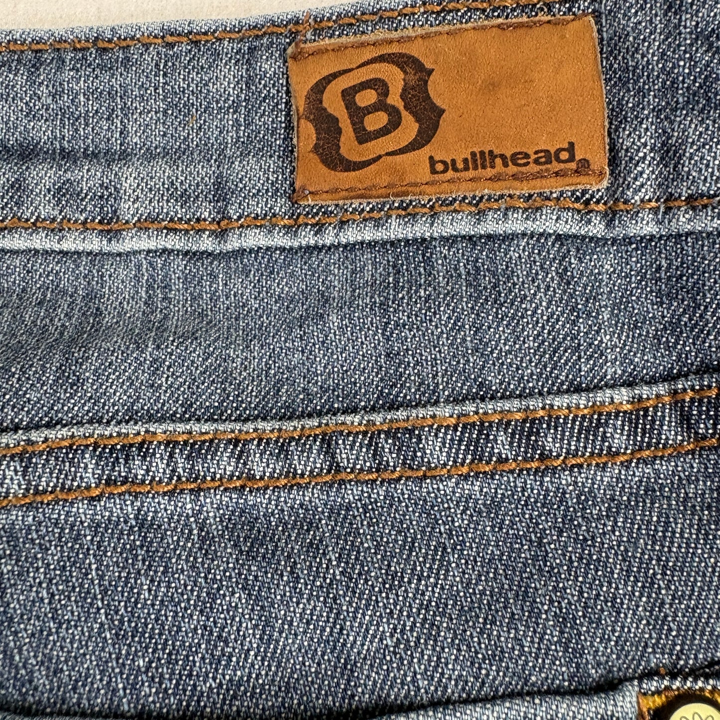 Bullhead Hermosa Womens Jeans 5 Short Blue Denim Super Skinny Y2K Low Rise