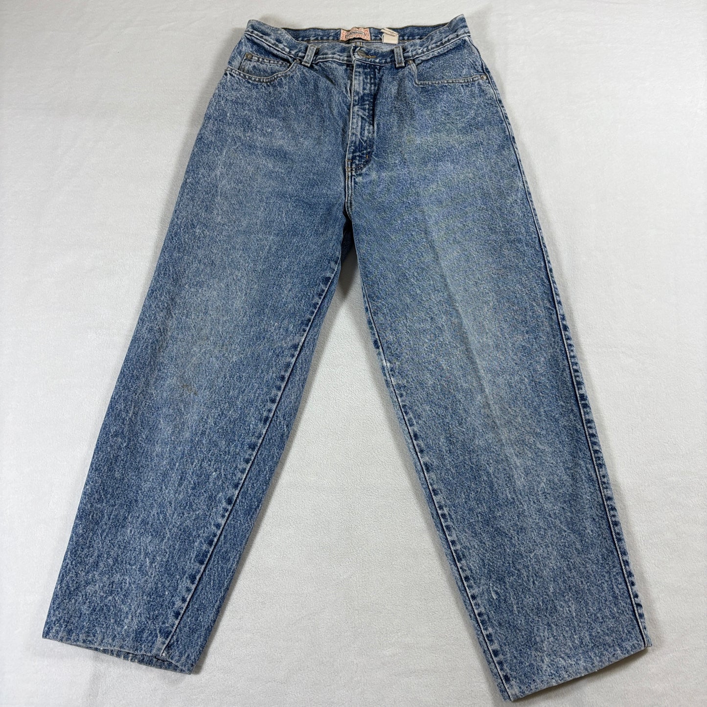 Vintage Acid Wash Straight Leg Jeans Sassoon Tag 14 Fits Like 29 X 26 Blue Denim