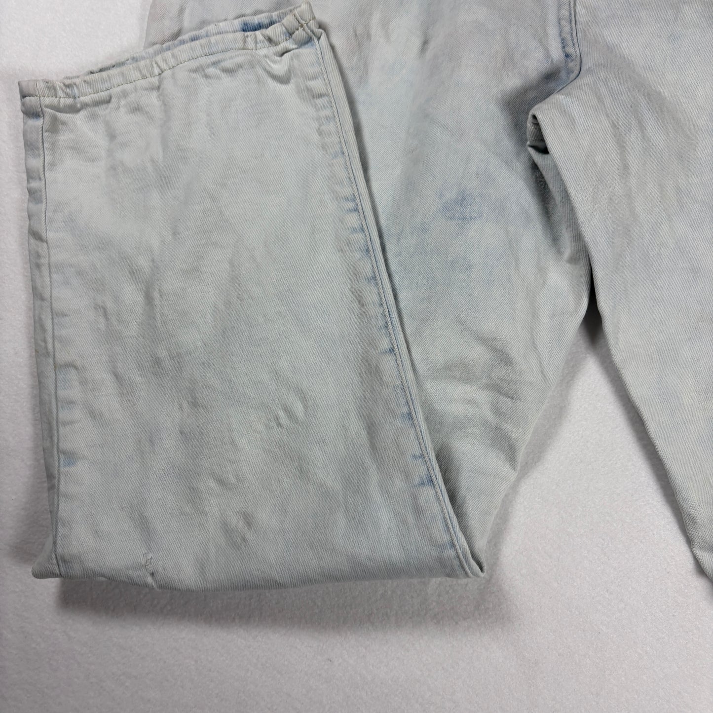 a.n.a Jeans Womens 18 High Rise Straight Distressed Ripped Light Wash Denim