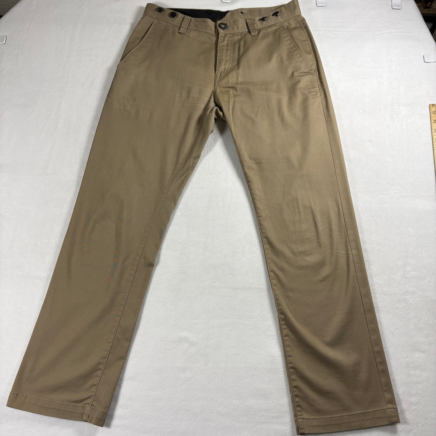 Volcom Pants Mens Size 32x32 Khaki Chino Skate Streetwear Y2K Slim Fit Clean
