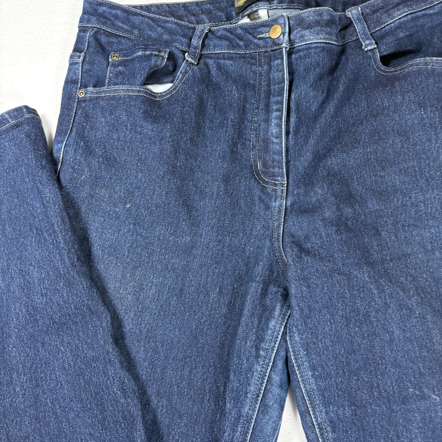 Apparel Collection Jeans Womens 14R Dark Wash Stretch Straight Denim Pants