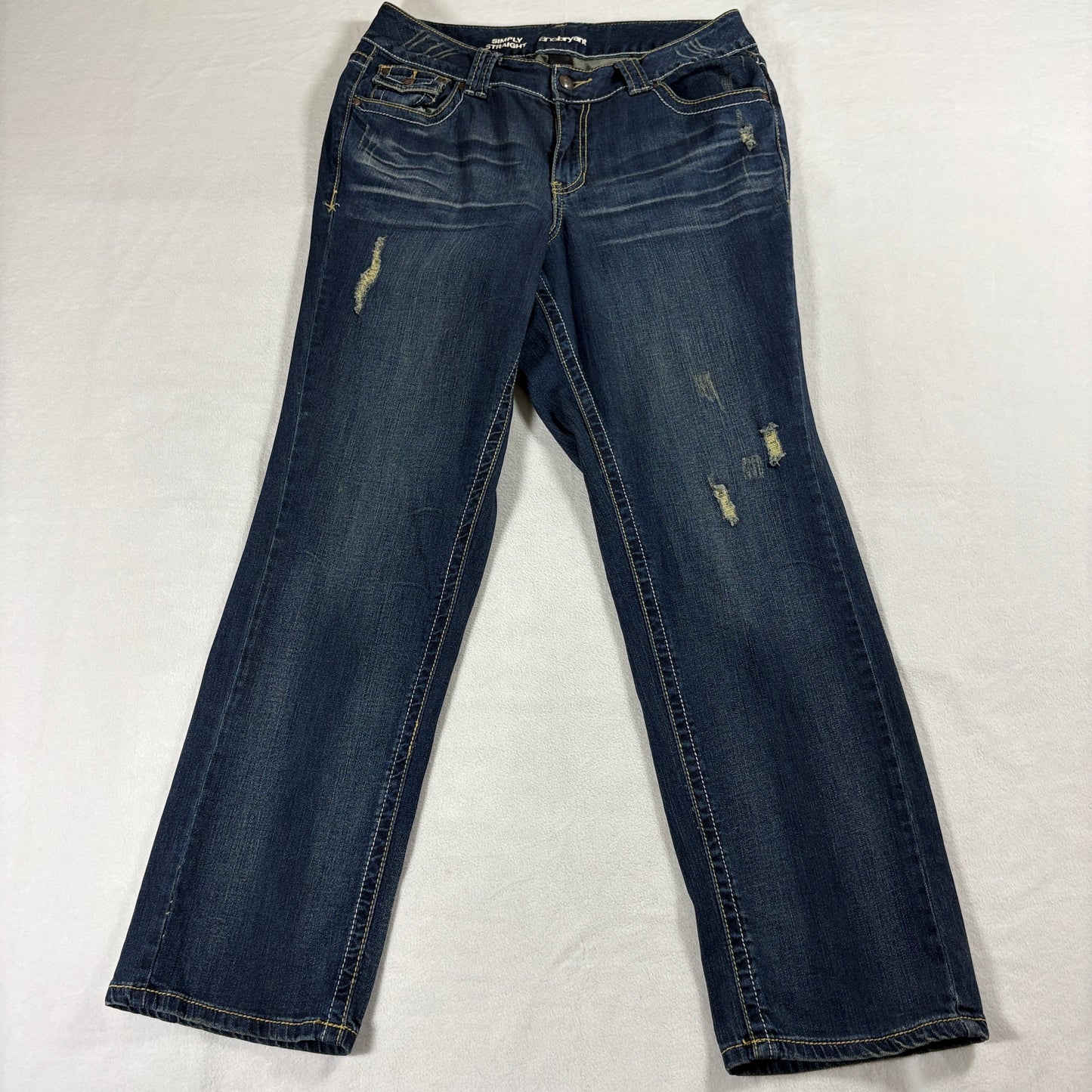 Straight Leg Jeans Y2K Studded Embellished Lane Bryant 14 Fits Like 34 X 31 Dark