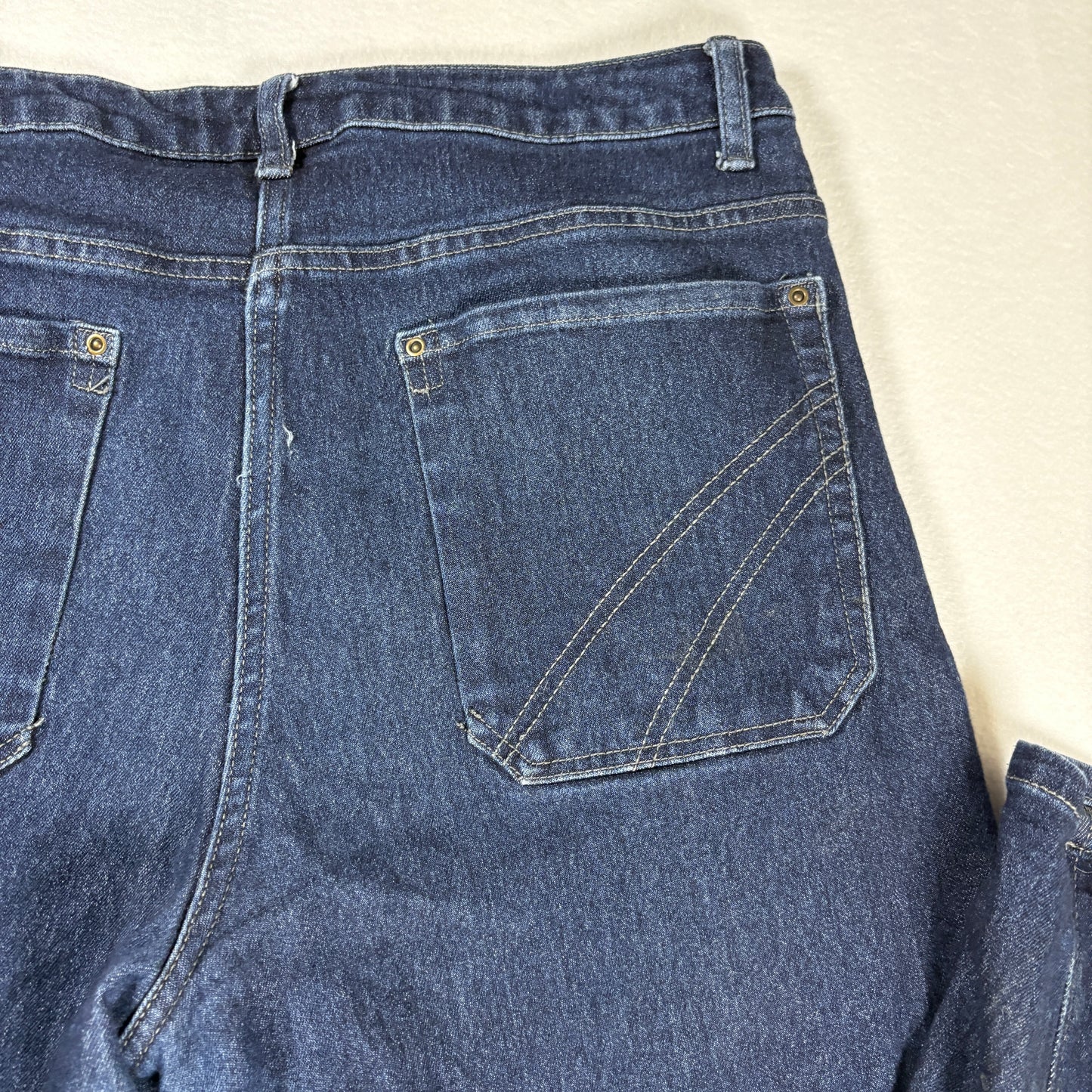 Apparel Collection Jeans Womens 14R Dark Wash Stretch Straight Denim Pants