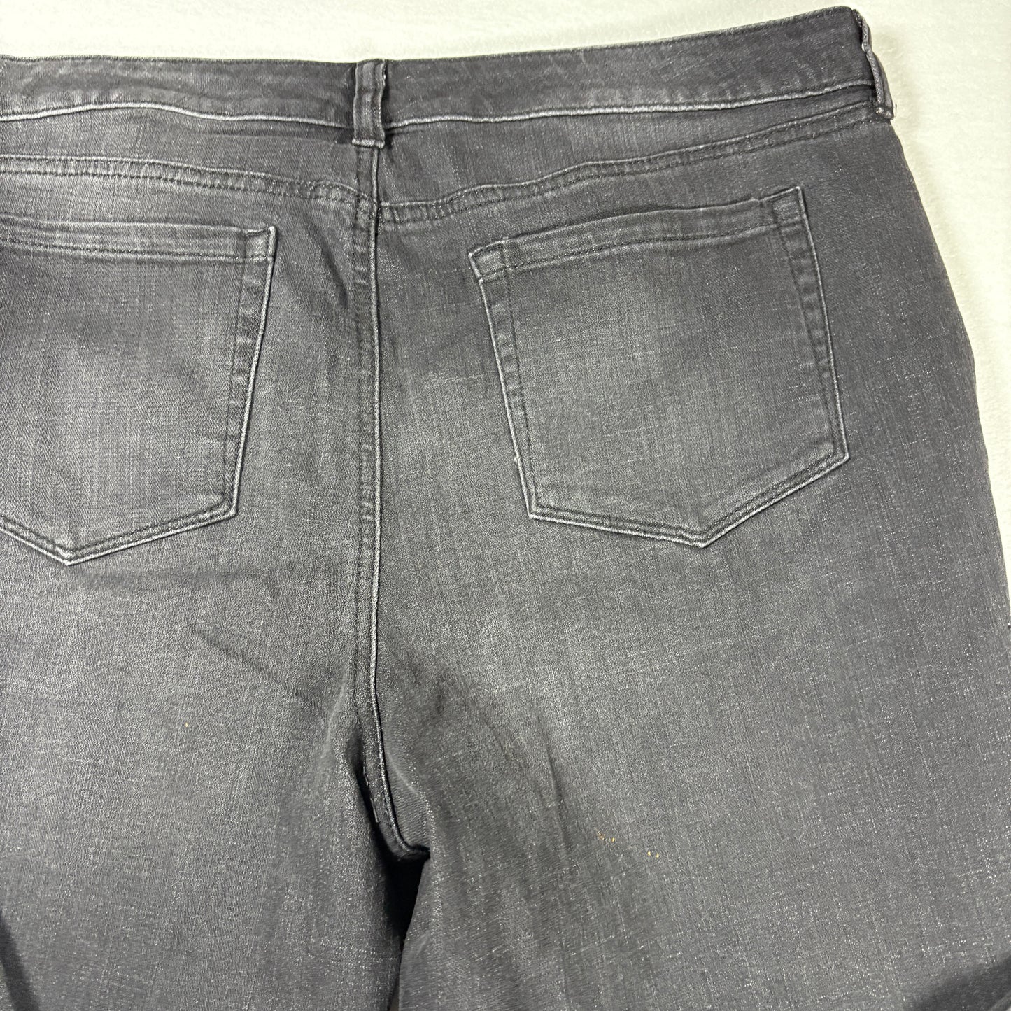 Style & Co Womens Jeans 16 Gray Skinny Leg Studded Trim Stretch Denim Pants
