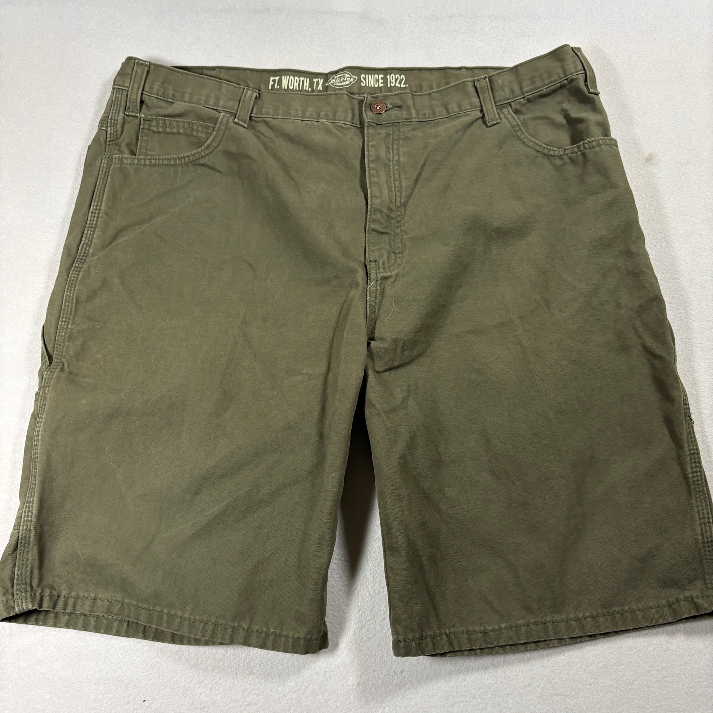 Dickies Shorts Mens 42 Olive Green 100% Cotton Workwear Casual Durable Twill