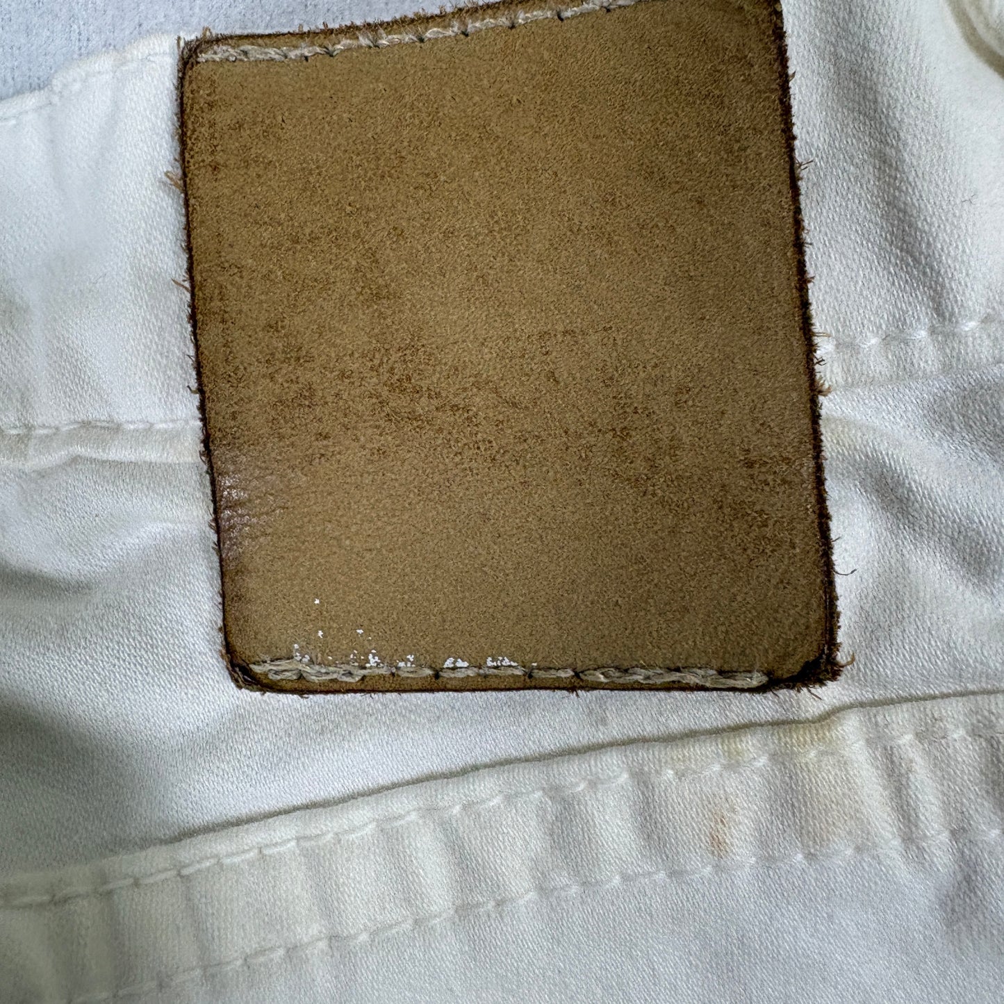 Buffalo David Bitton Womens Jeans Size 30 White Y2K Grunge Studded Bootcut