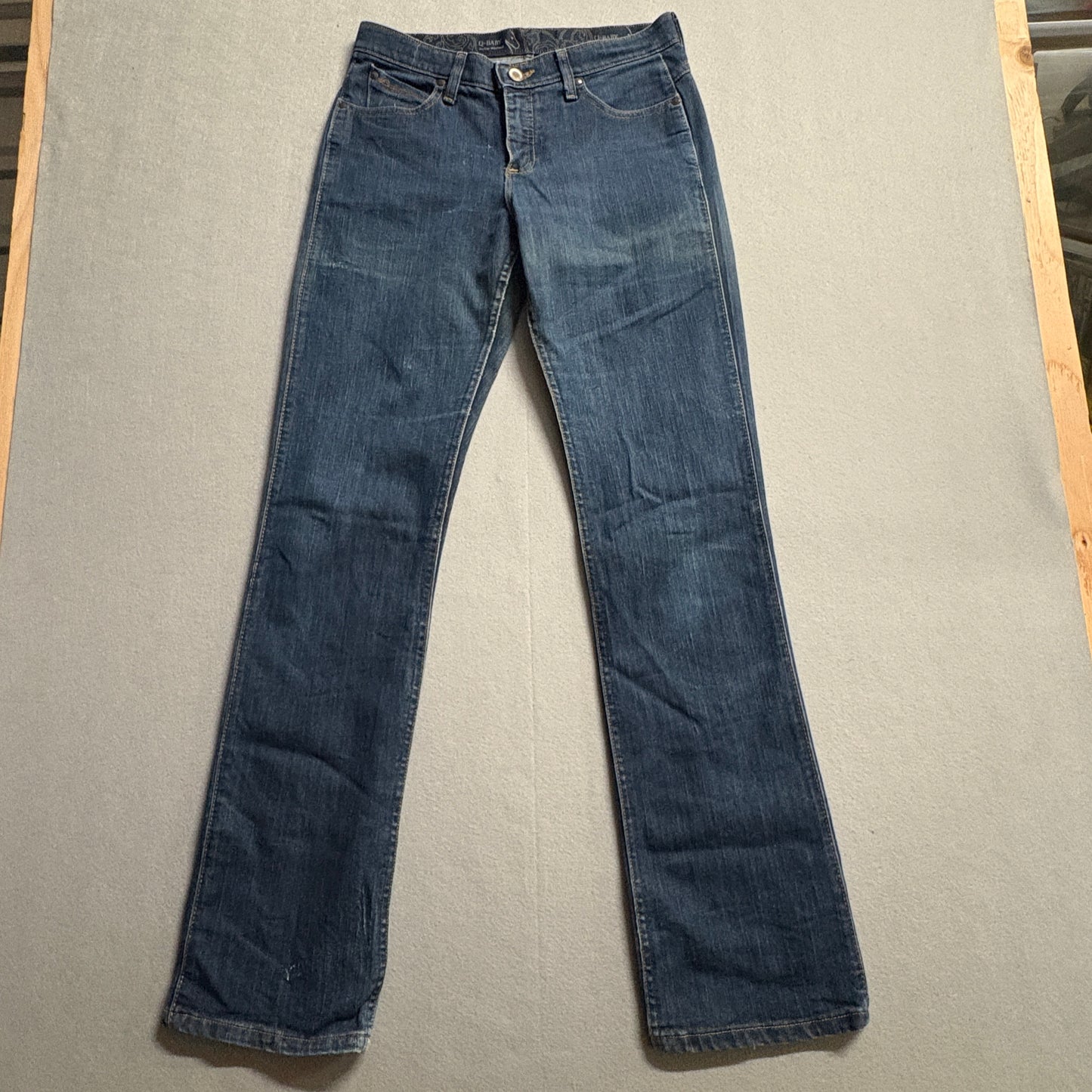 Wrangler Q-Baby Bootcut Jeans Women 5/6 x 38 Fits Like X Dark Wash Cowboy