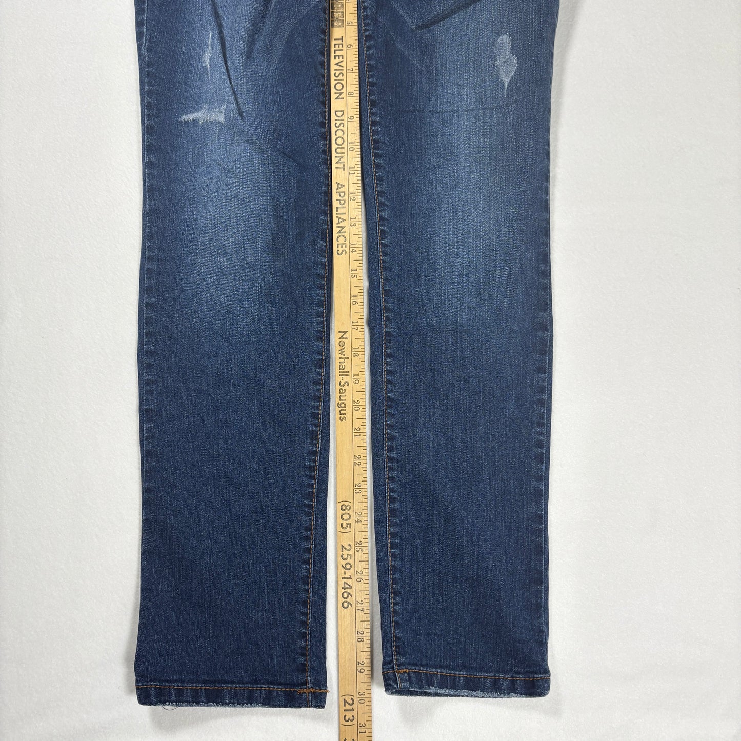 Canyon River Blues Women’s Jeans Size 14 Blue Distressed Stretch Denim Casual