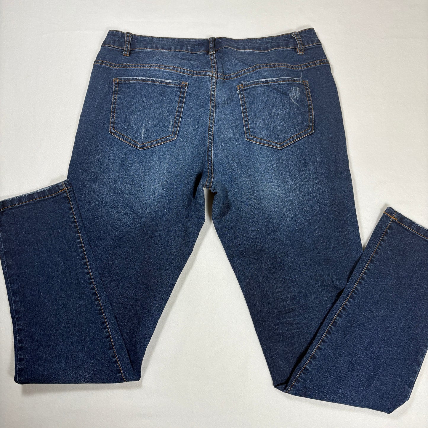 Canyon River Blues Women’s Jeans Size 14 Blue Distressed Stretch Denim Casual