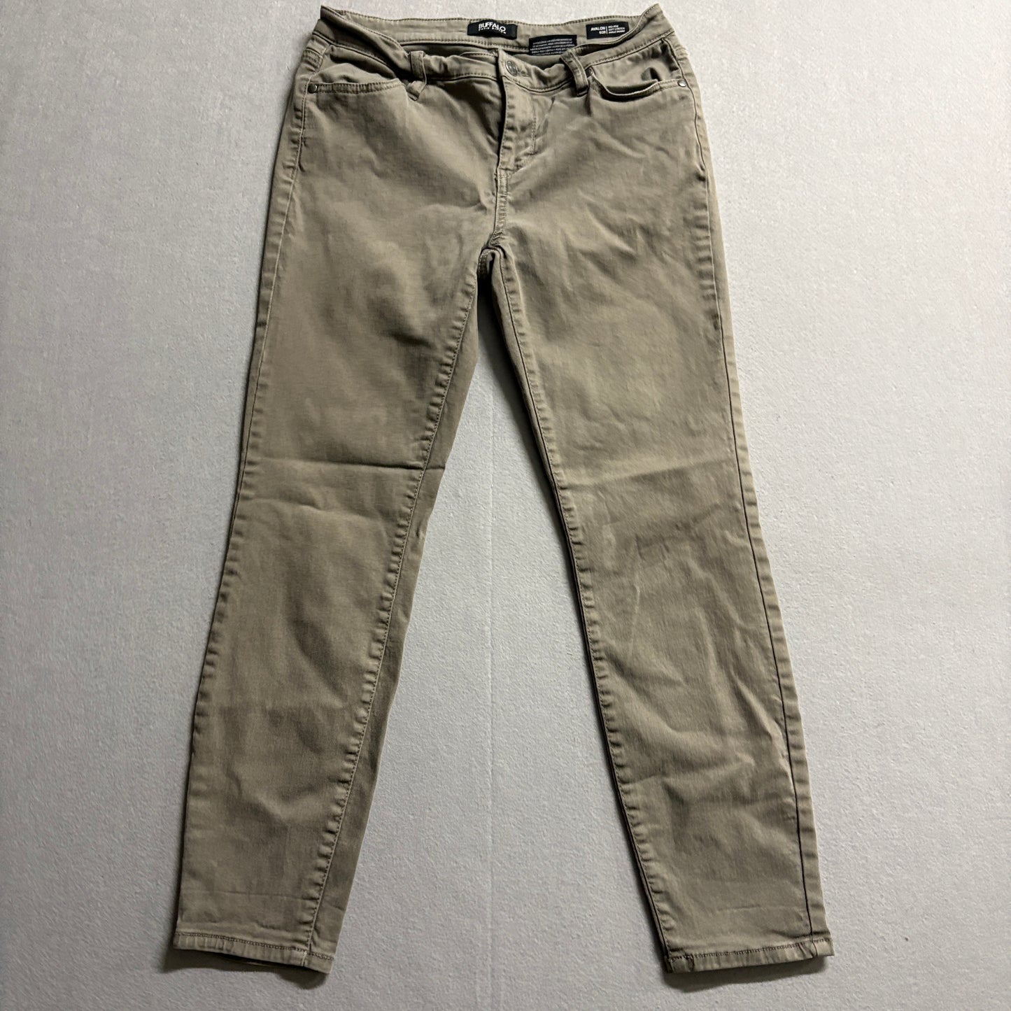 Buffalo David Bitton Avalon Skinny Jeans Women 6/28 Fits 28X26 Olive Stretch