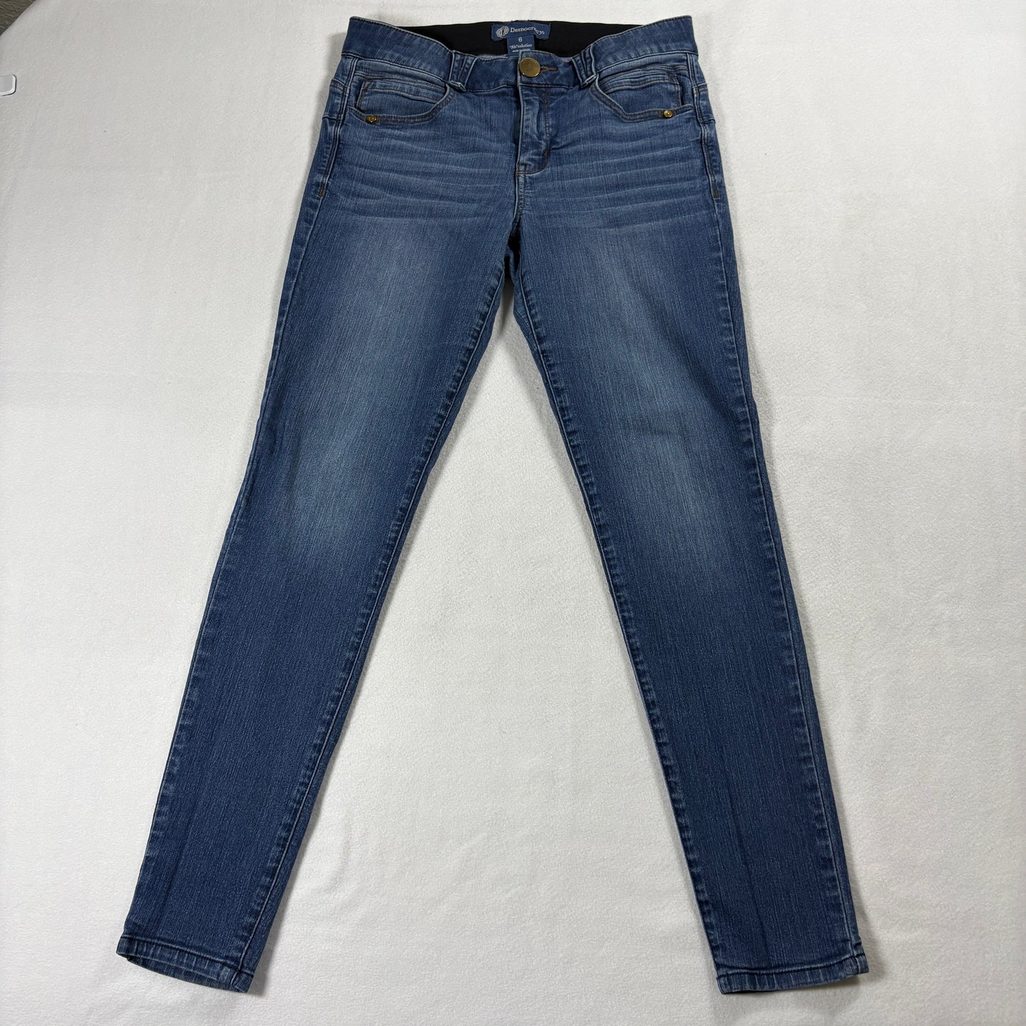 Democracy Jeans Womens 6 Blue Skinny Stretch Y2K Retro Vintage Denim Fit Pants!!