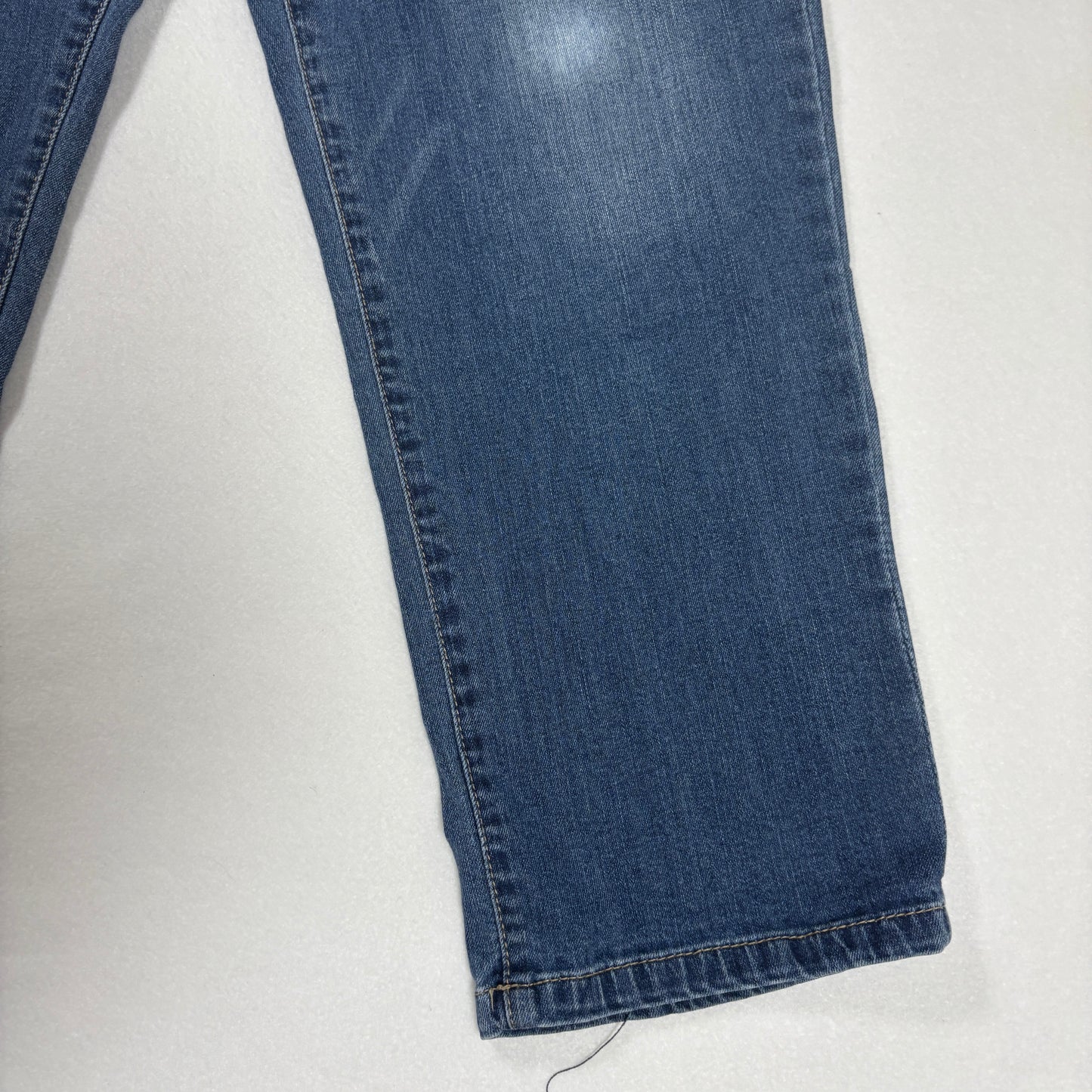 Democracy Women’s Jeans Size 14 Blue Straight Leg Faded Wash Stretch Denim Pants