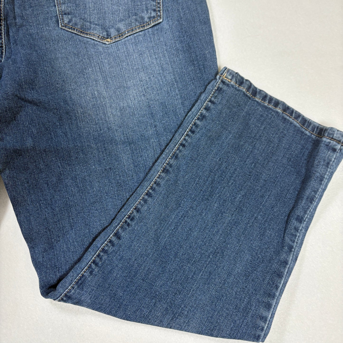 Democracy Women’s Jeans Size 14 Blue Straight Leg Faded Wash Stretch Denim Pants