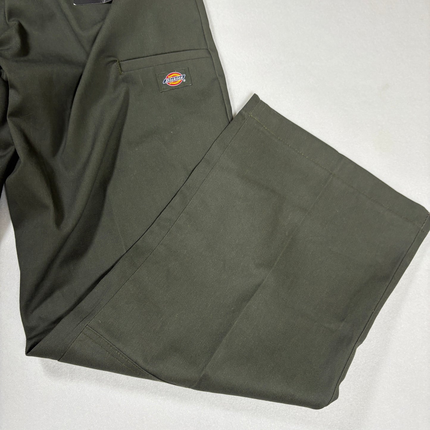 Dickies Men’s Loose Fit Work Pants 32x30 Green Twill Straight Leg Double Knee