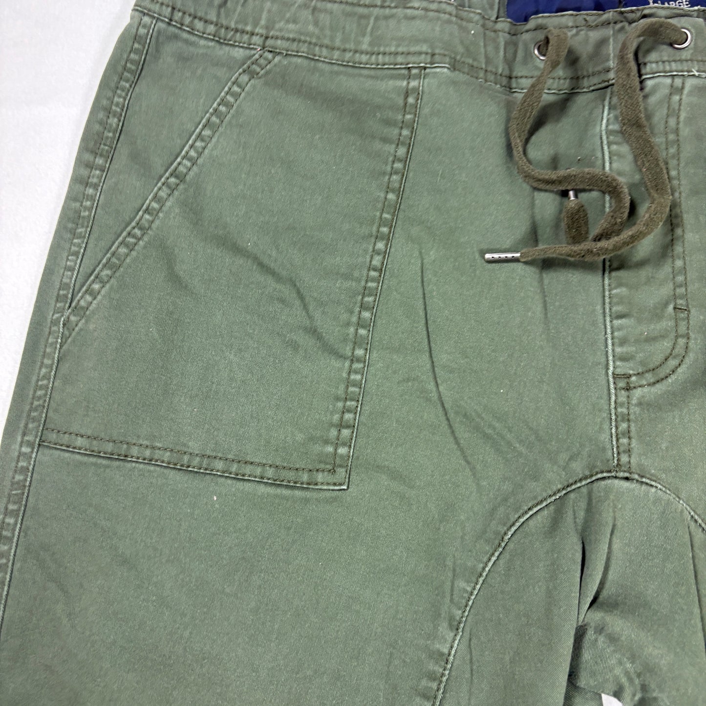 American Eagle Men’s Jogger Pants XL Green Drawstring Waist Casual Cotton Blend