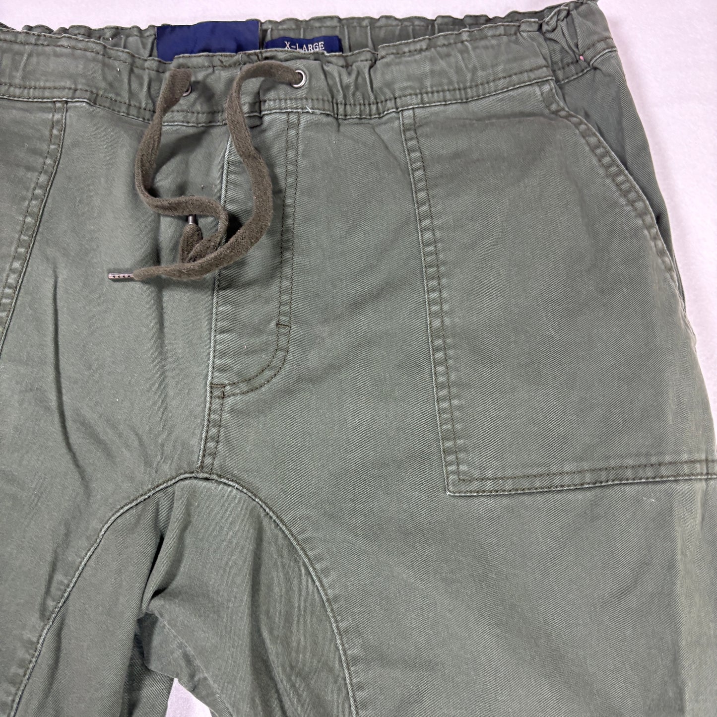 American Eagle Men’s Jogger Pants XL Green Drawstring Waist Casual Cotton Blend