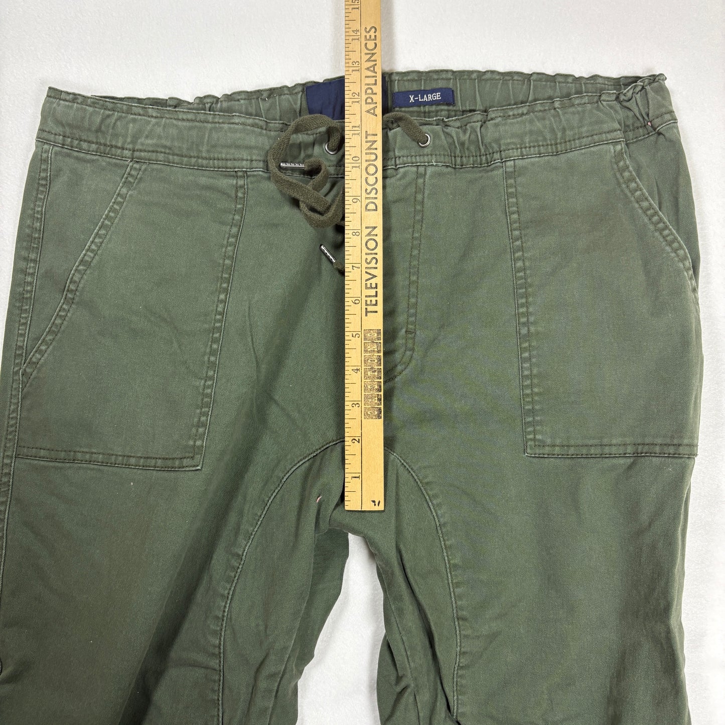 American Eagle Men’s Jogger Pants XL Green Drawstring Waist Casual Cotton Blend