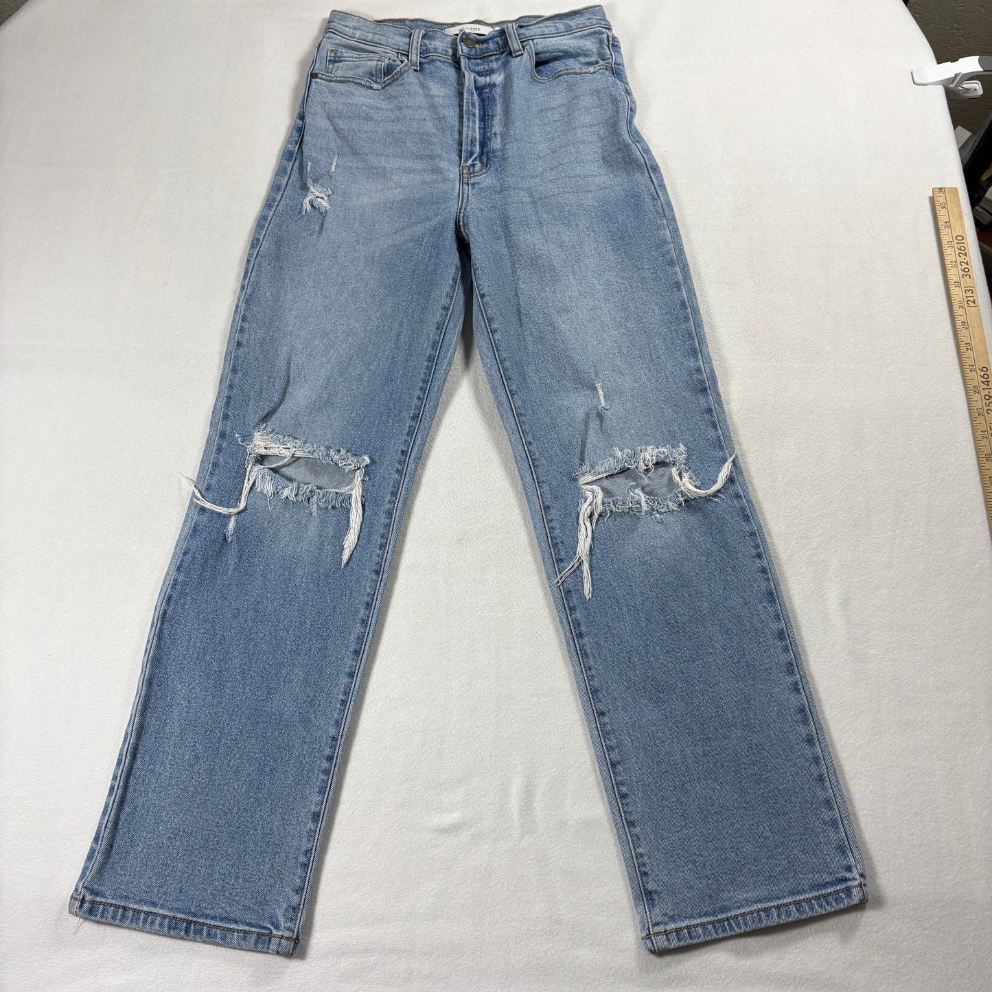 Disclosed Jeans Womens 28 Distressed Straight Leg Blue Denim Vintage Fit Retro90