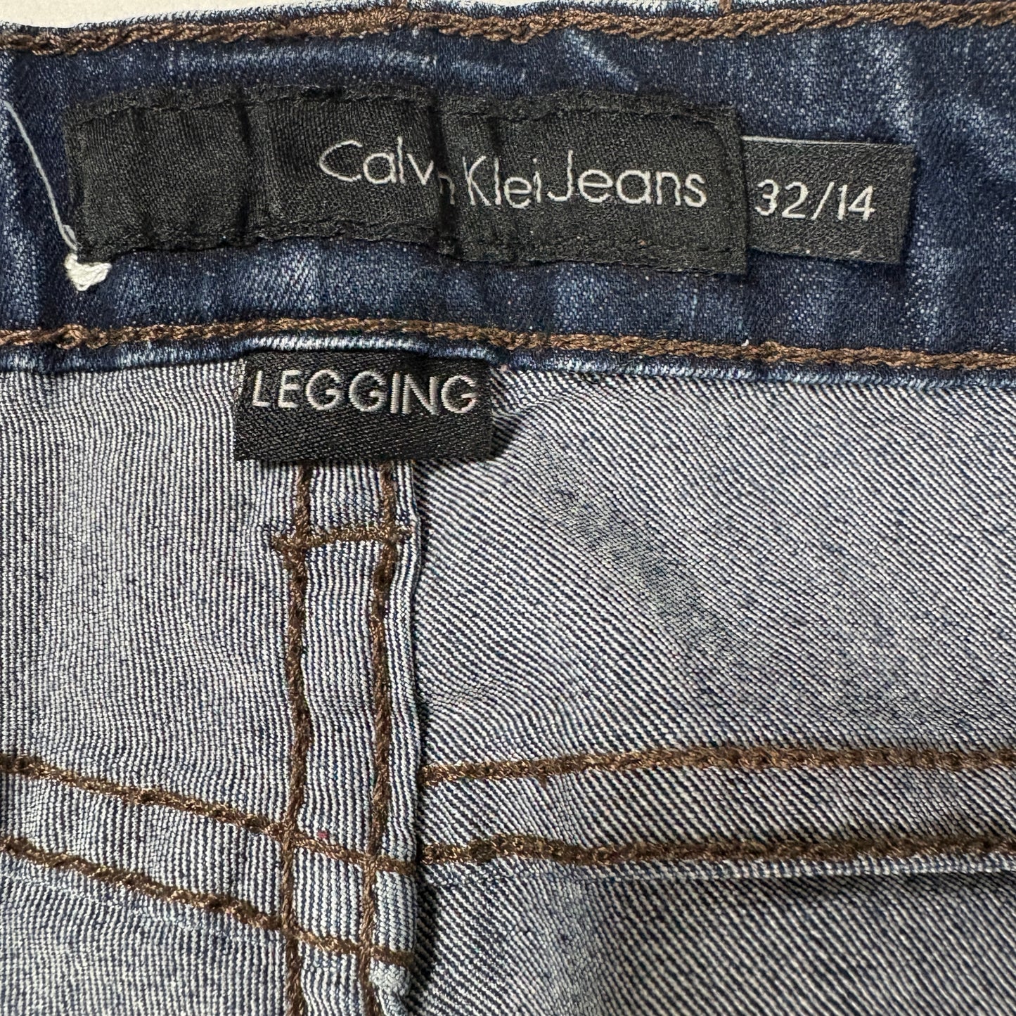 Calvin Klein Jeans Women’s 14/32 Dark Wash Legging Denim Stretch Skinny Fit