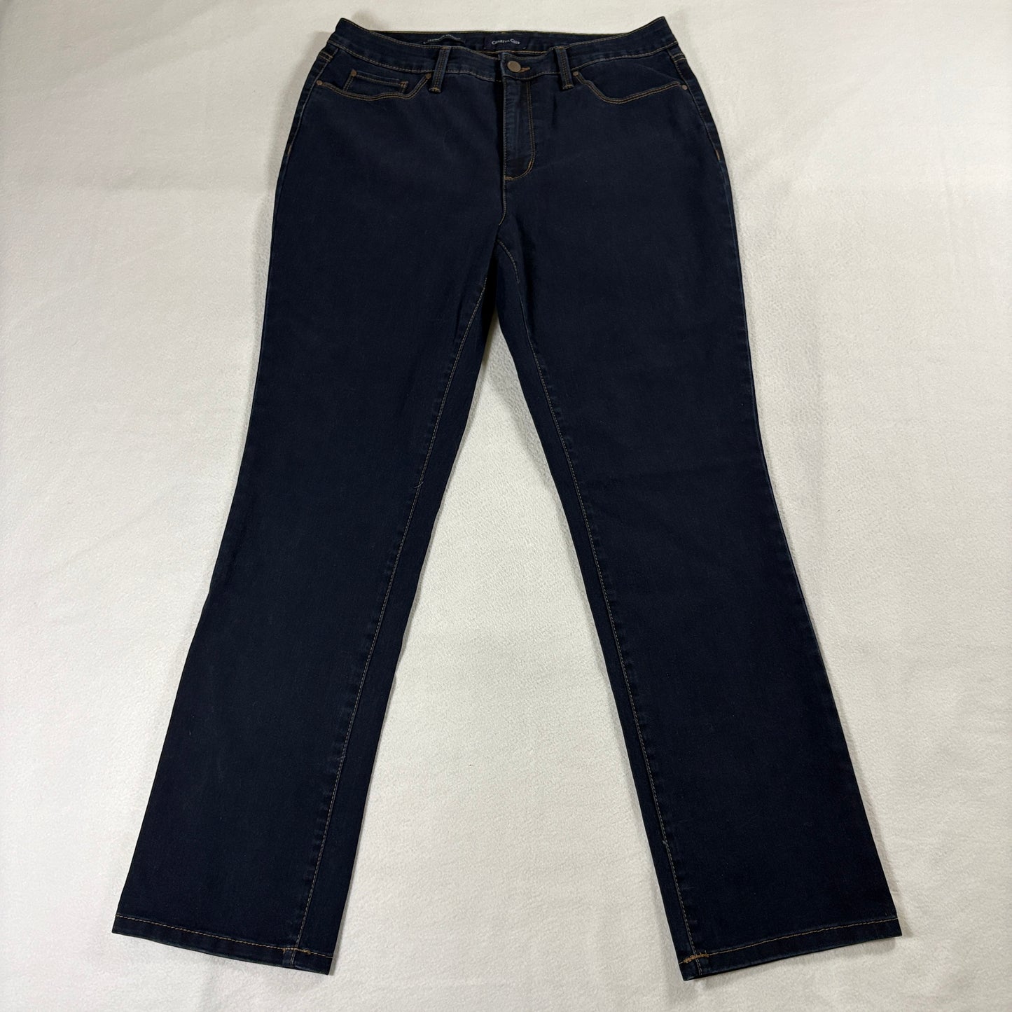 Straight Leg Jeans Dark Wash Stretch Charter Club 12 Fits Like 32 X 30 Classic