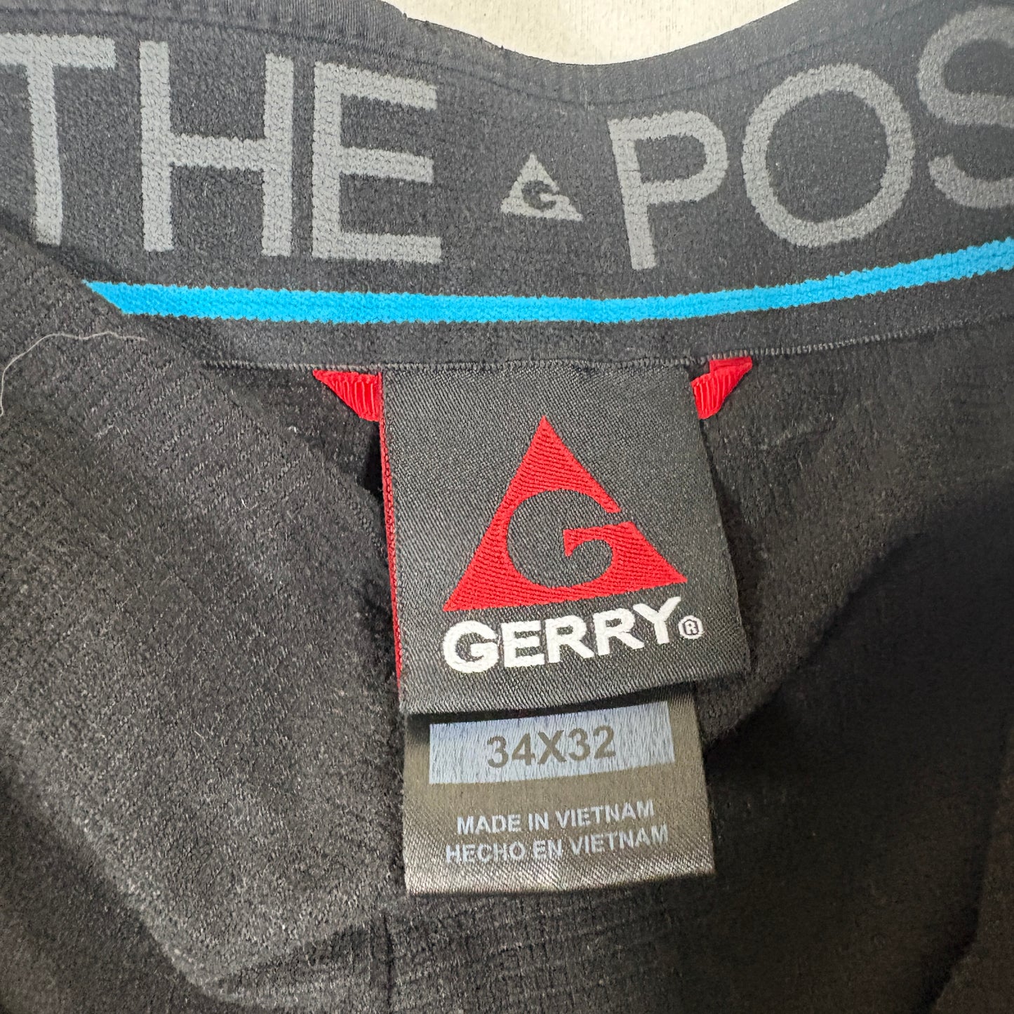 Gerry mens black hiking pants 34x32 outdoor cargo lightweight nylon stretch