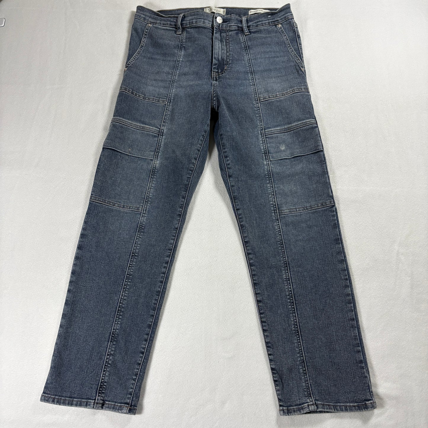 Jessica Simpson Jeans Womens 8/29 Blue Harmony High Rise Slim Straight Stretch
