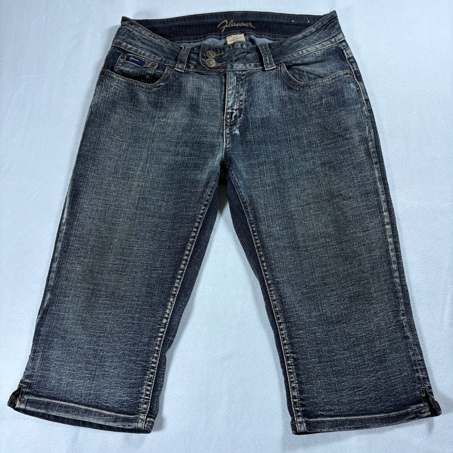 Flawless Jeans Womens Size 16 Cropped Straight Leg Dark Wash Y2K Retro Denim Fit