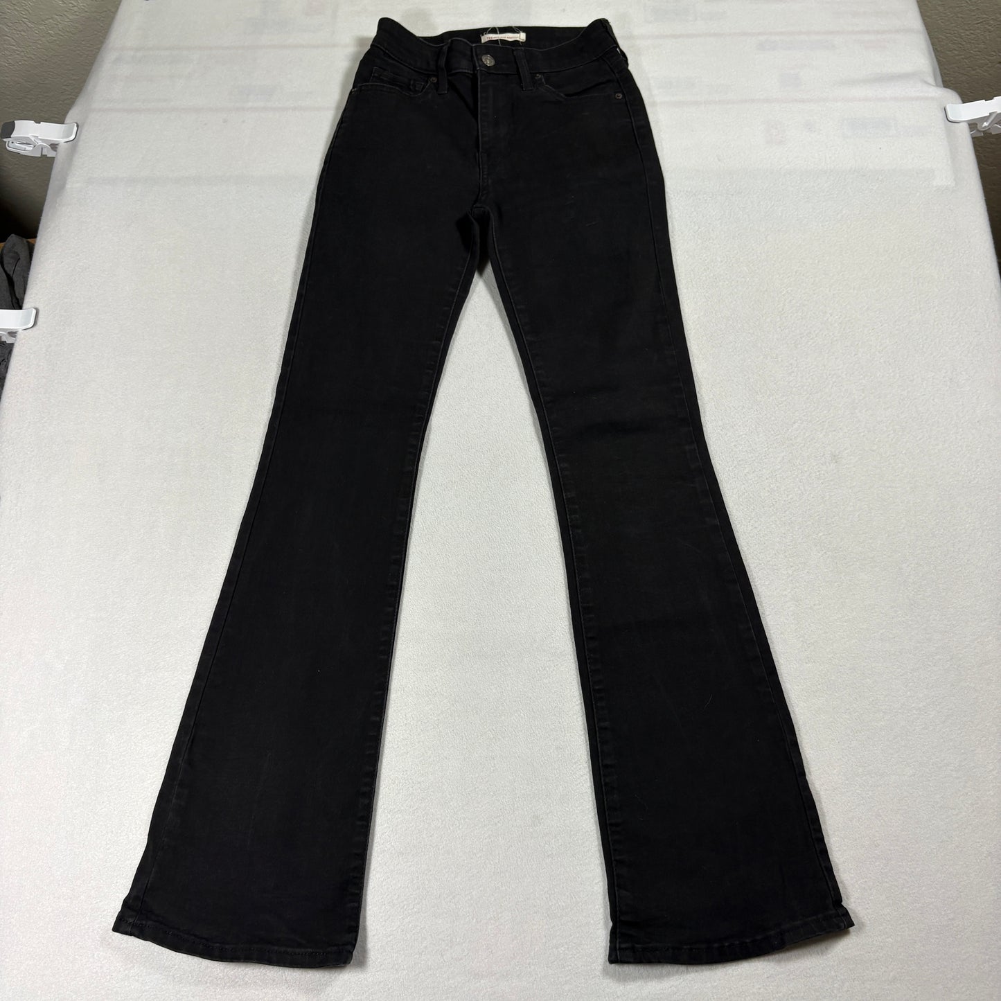 Levi’s 725 High Rise Bootcut Jeans Womens 26 Black Vintage Y2K Flare Denim