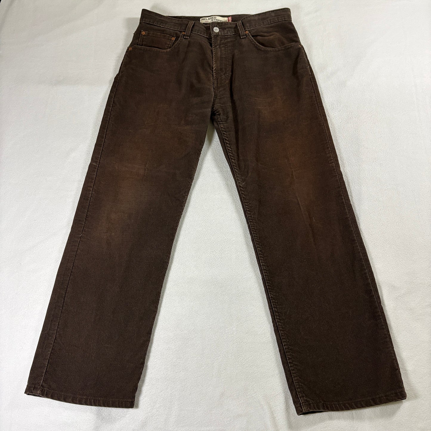 Levis 559 Relaxed Straight Corduroy Pants Brown 38x30 Fits Like 34x29