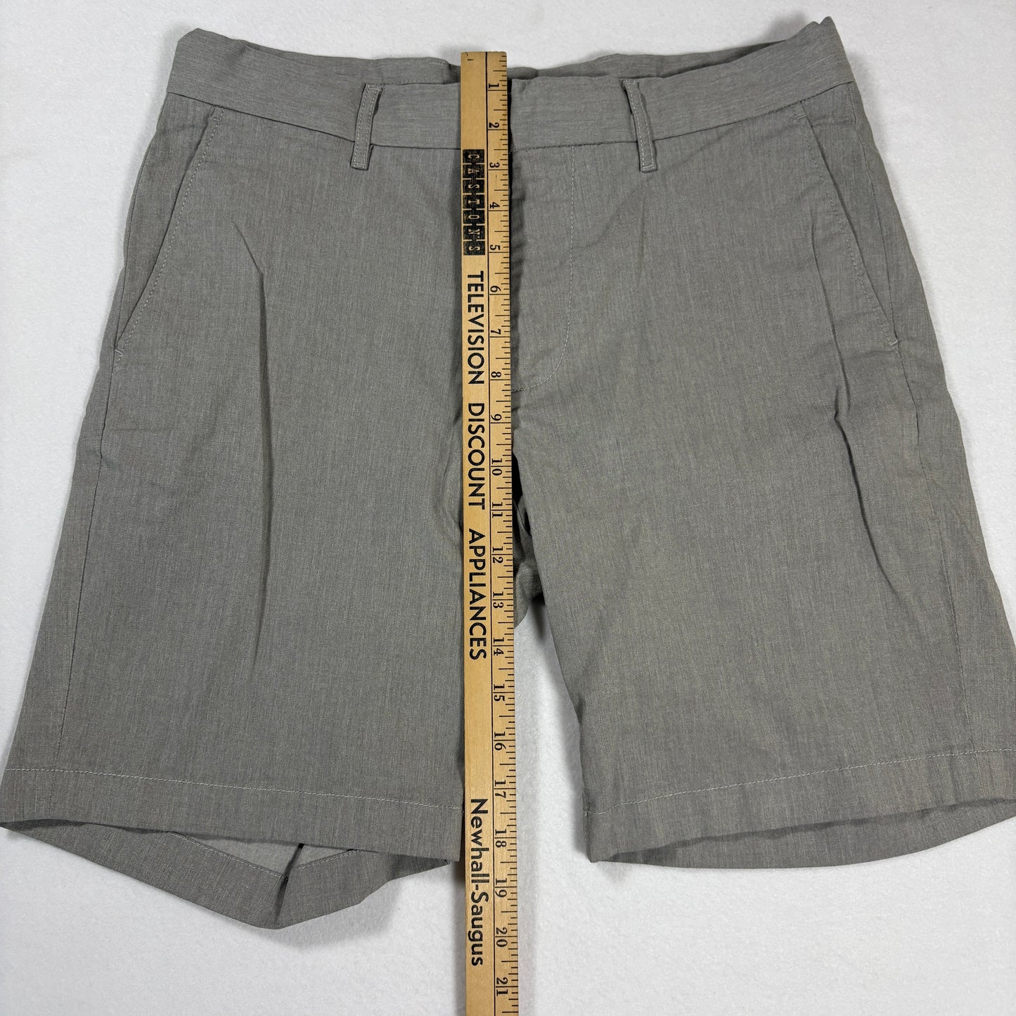 Nordstrom Shorts Mens 32W Slim Fit Gray Flat Front Casual Dressy Chino Style