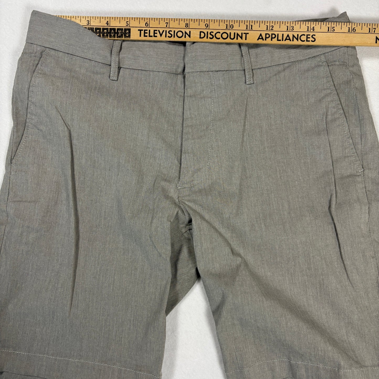Nordstrom Shorts Mens 32W Slim Fit Gray Flat Front Casual Dressy Chino Style